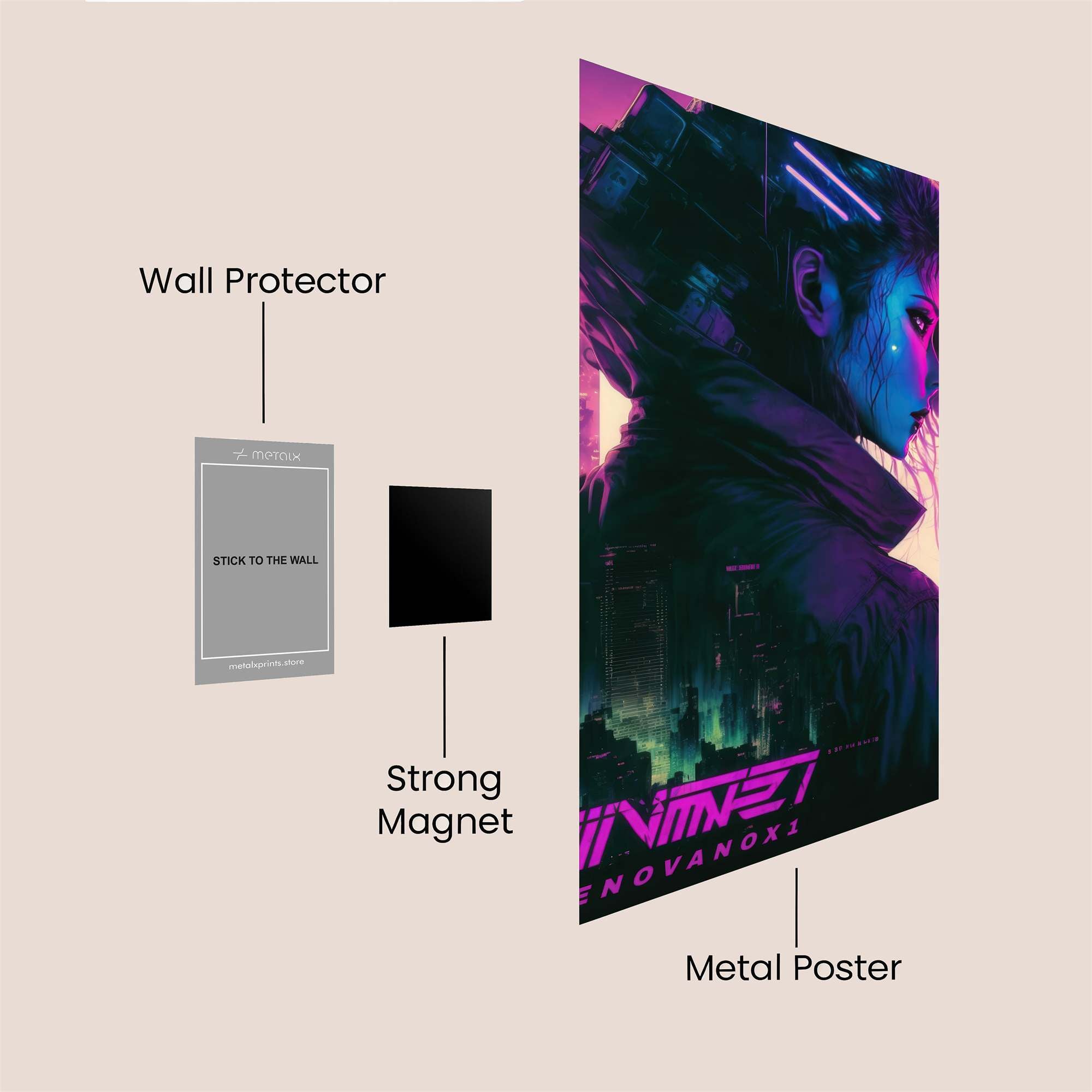 Neon Enigma Safe Wall Magnetic / M