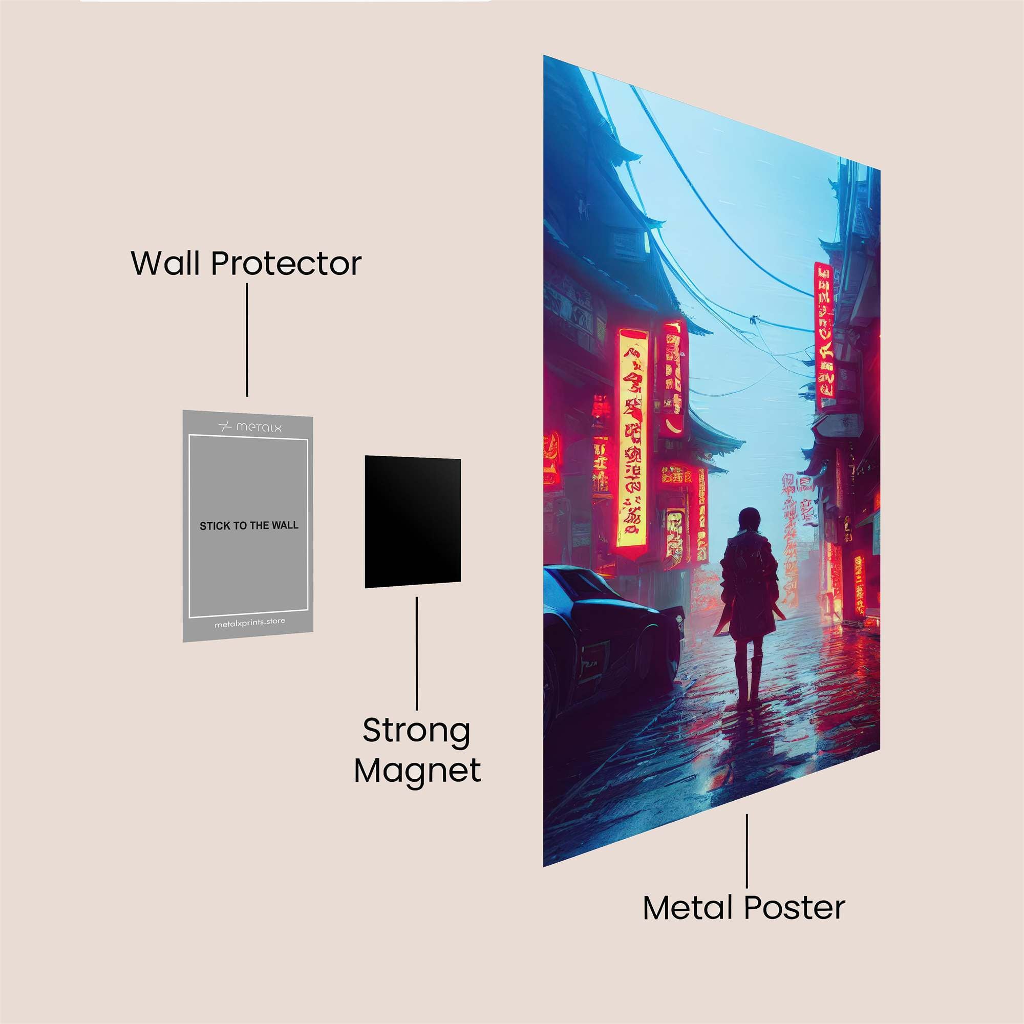 Neon Solitude Safe Wall Magnetic / M