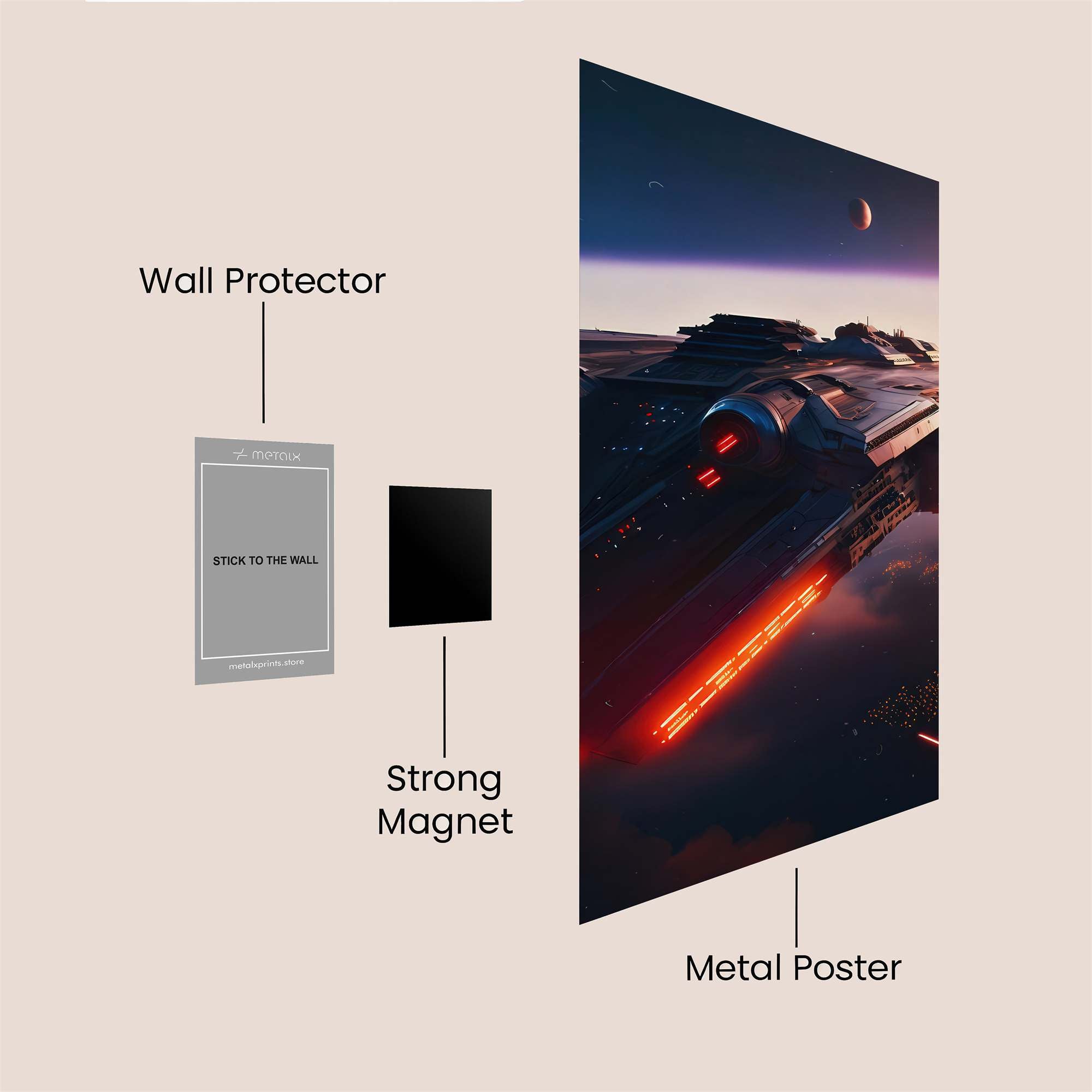 Cloudy Serenity Safe Wall Magnetic / M