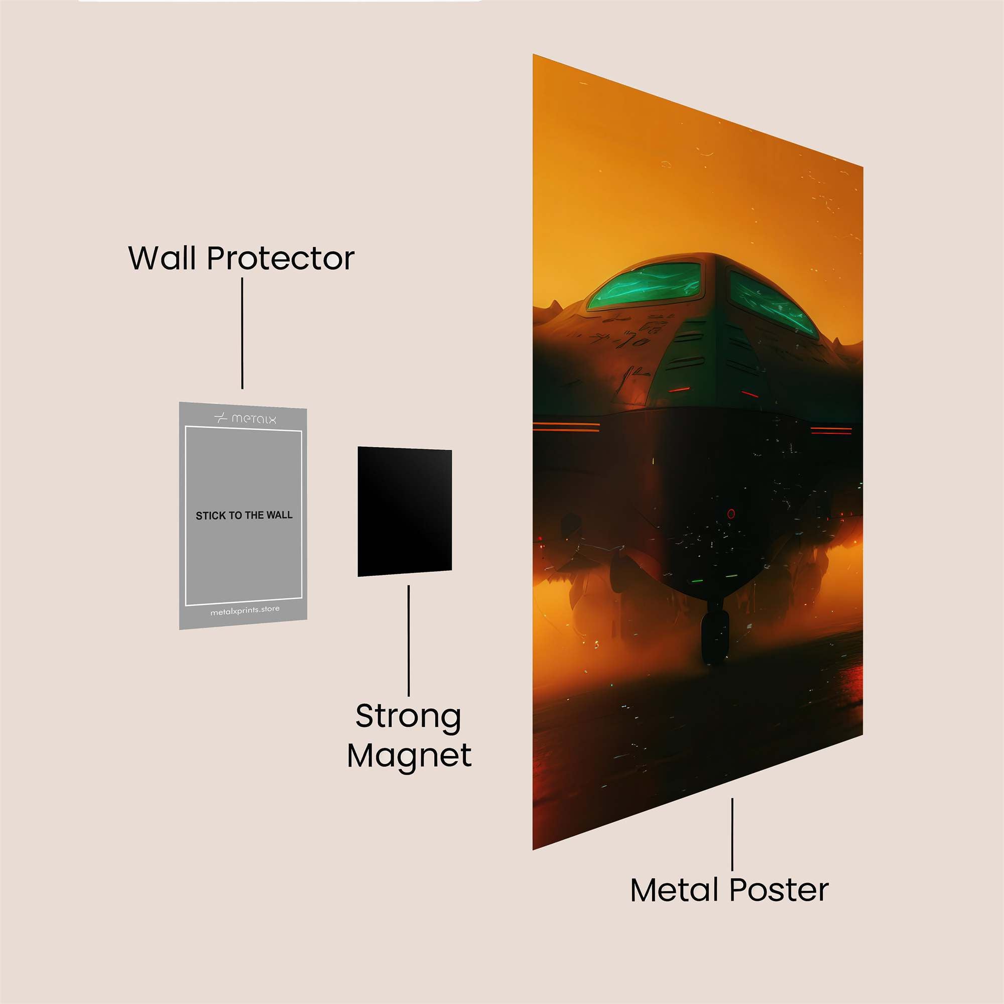Sunset Solitude Safe Wall Magnetic / M