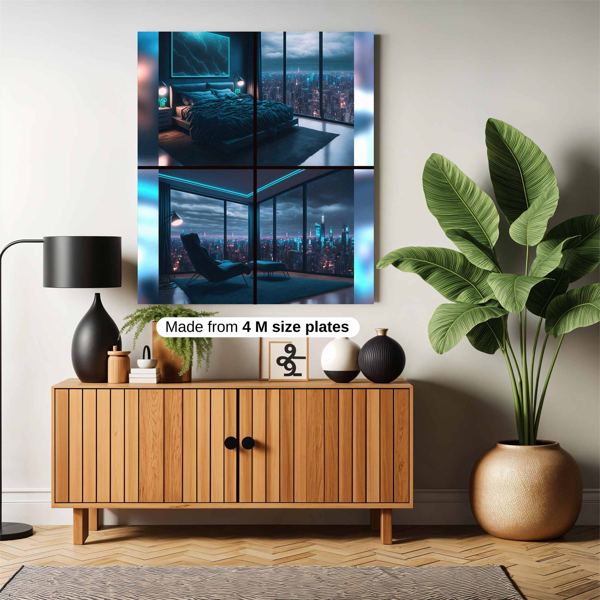 Cityscape Serenity Safe Wall Magnetic / M