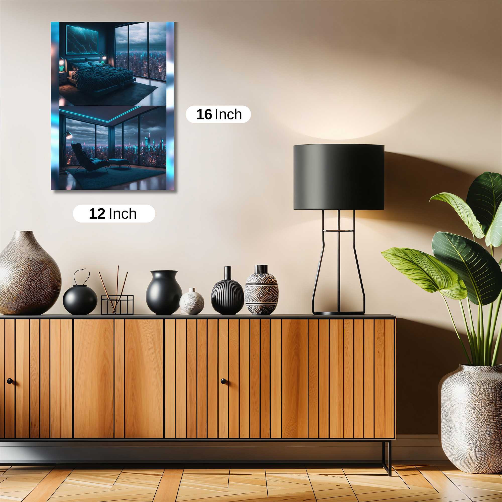 Cityscape Serenity Safe Wall Magnetic / M