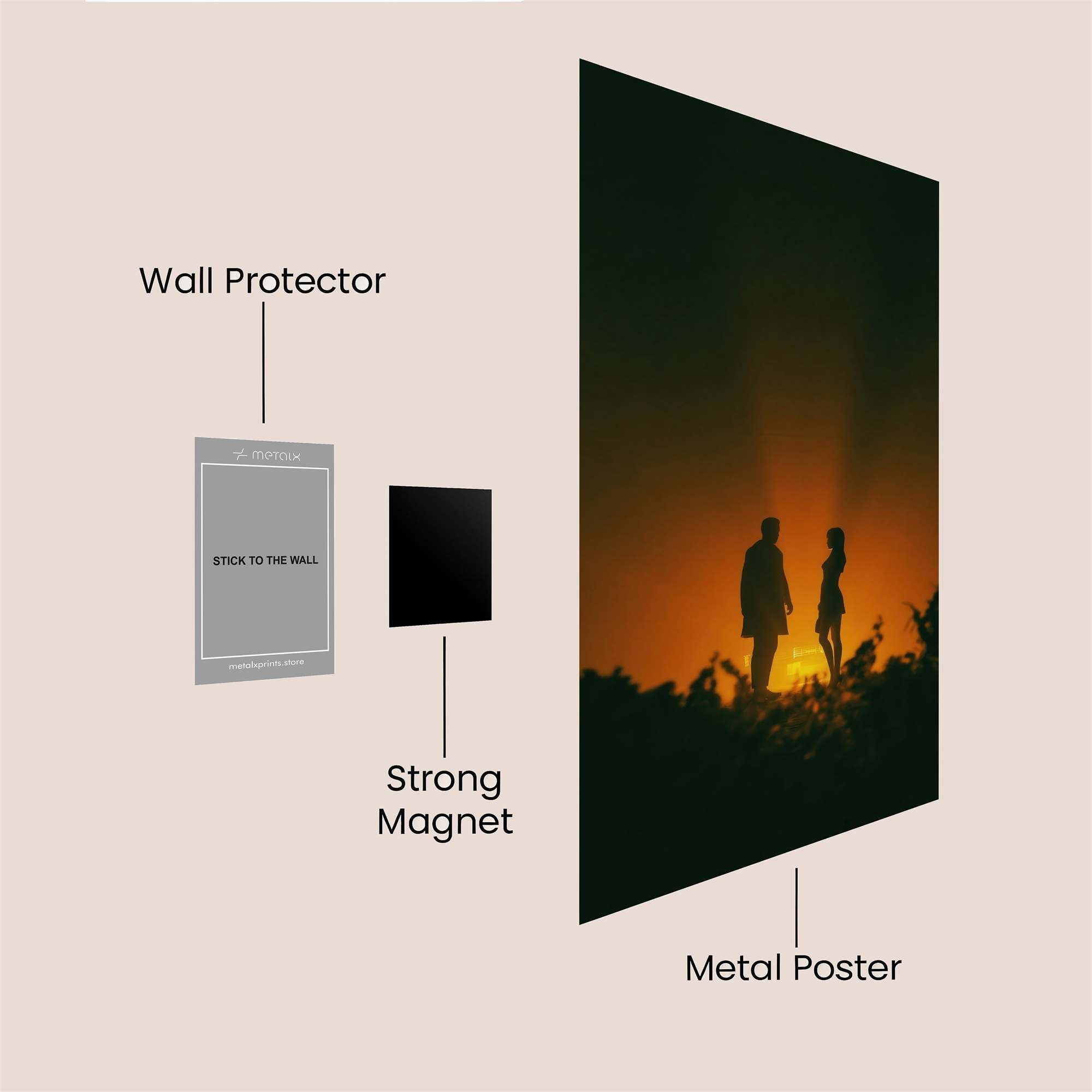 Lovers Glowing Safe Wall Magnetic / M