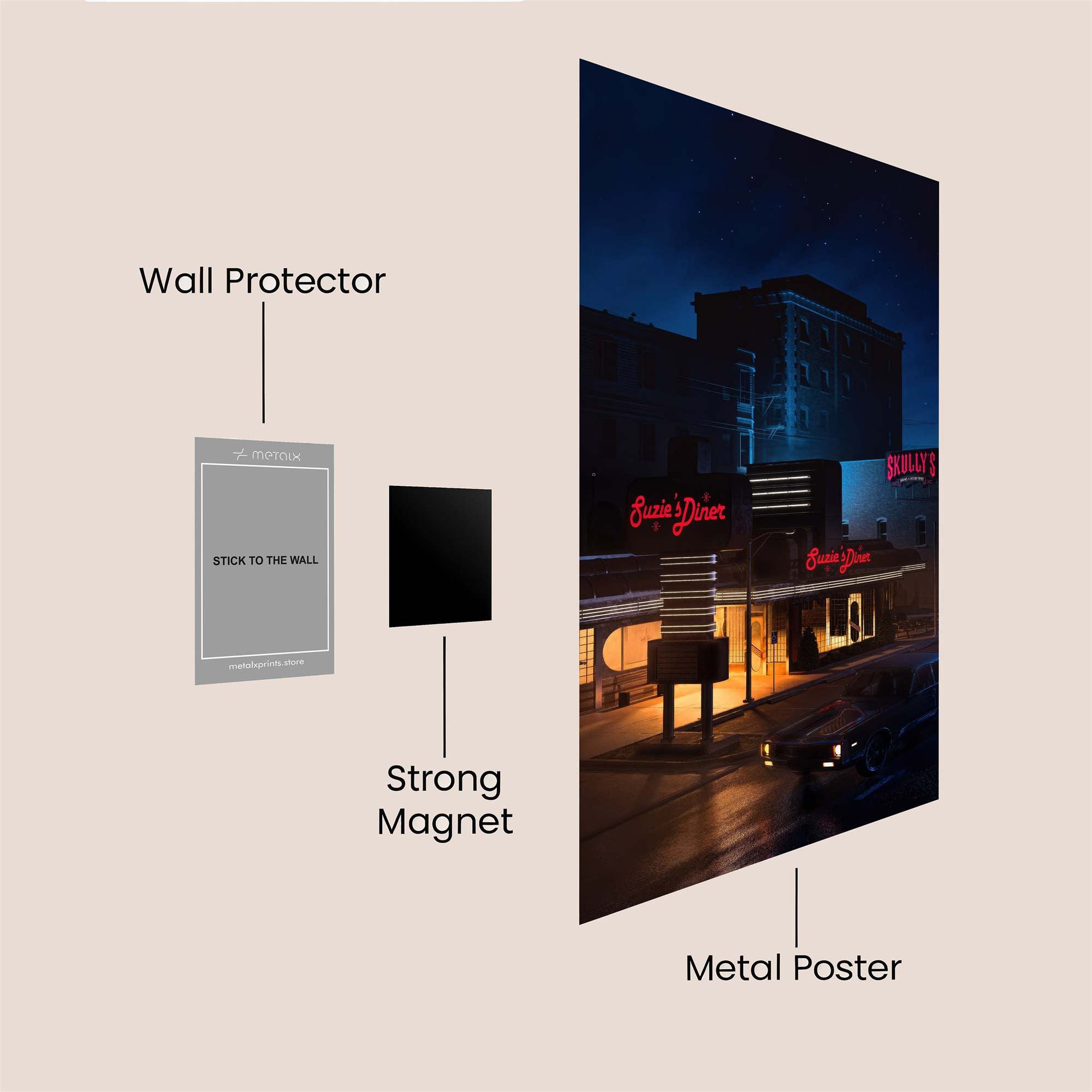 Diner Glow Safe Wall Magnetic / M