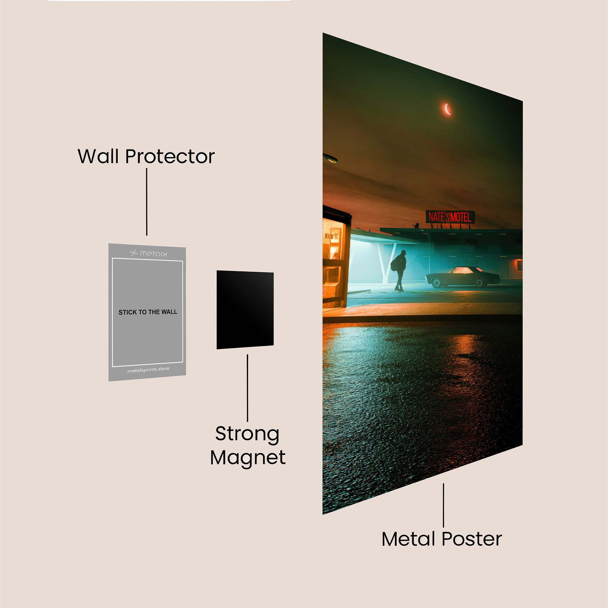 Motel Mystery Safe Wall Magnetic / M