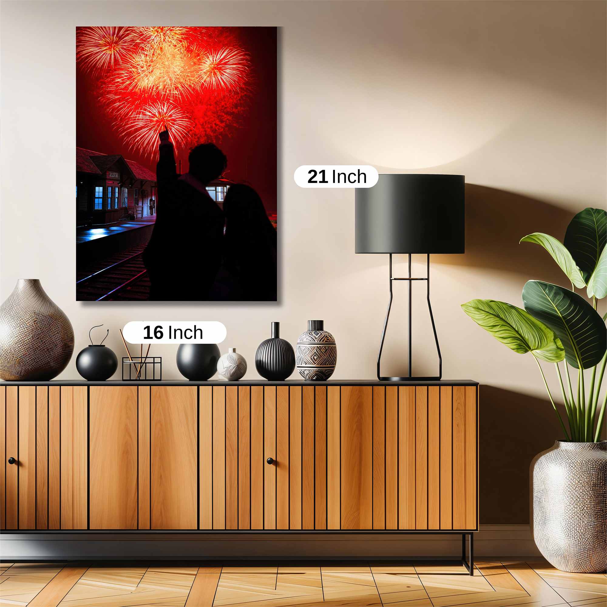 Fireworks Romance Safe Wall Magnetic / M