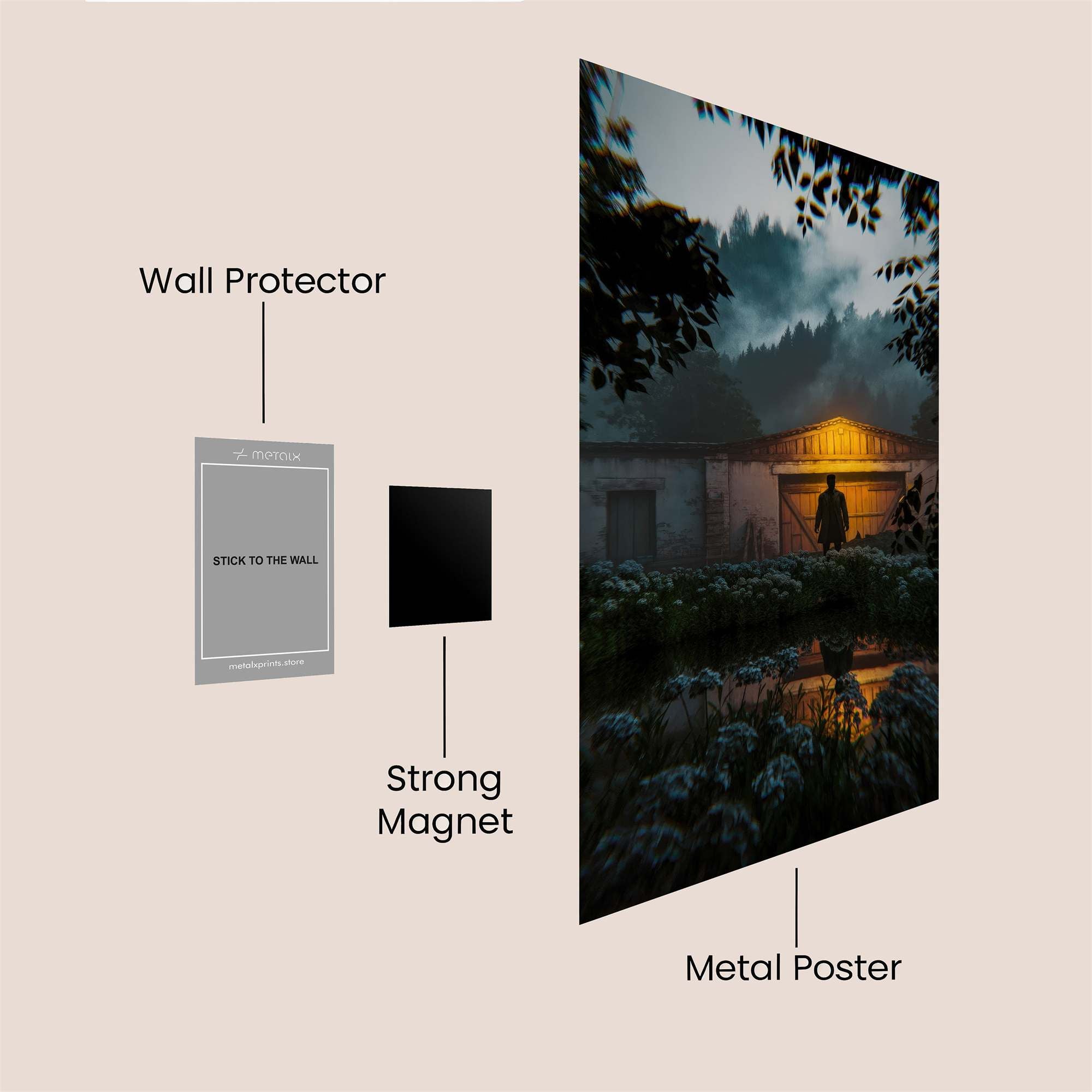 Mystery Cottage Safe Wall Magnetic / M