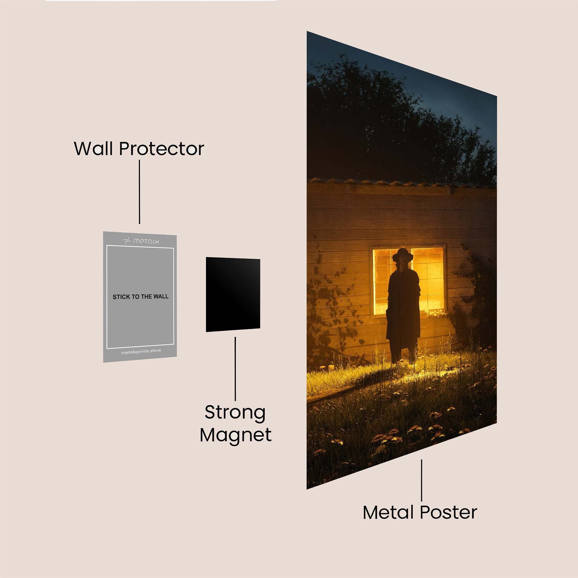 Silhouette Mystery Safe Wall Magnetic / M