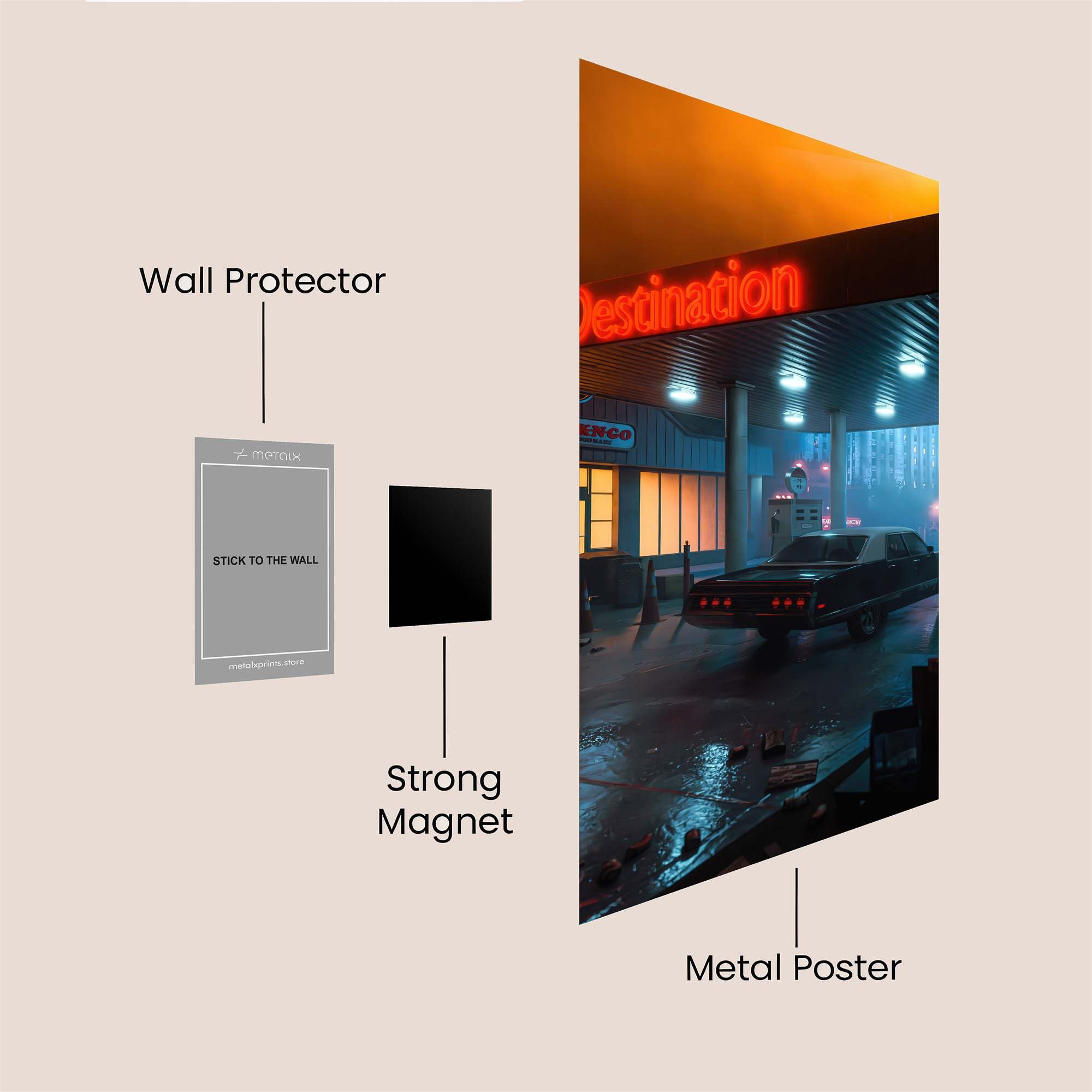 Neon Mystery Safe Wall Magnetic / M