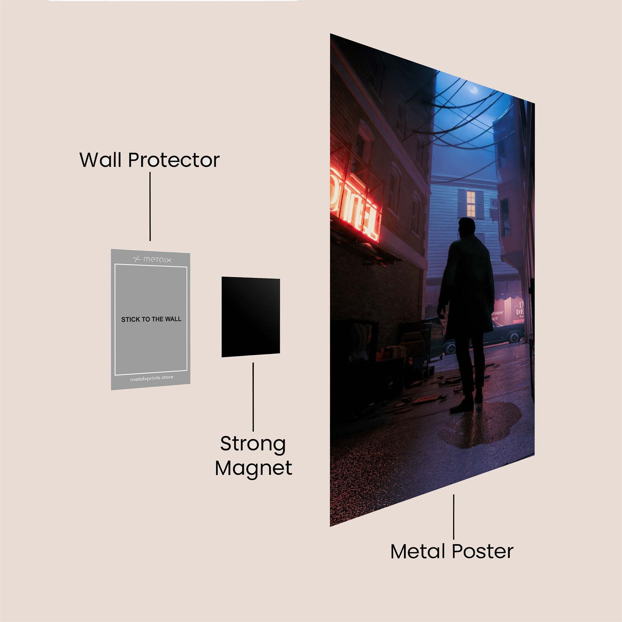 Neon Mystery Safe Wall Magnetic / M