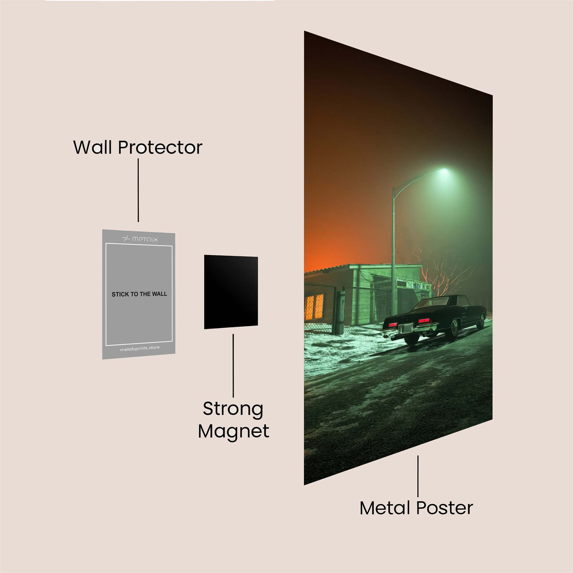 Night Solitude Safe Wall Magnetic / M