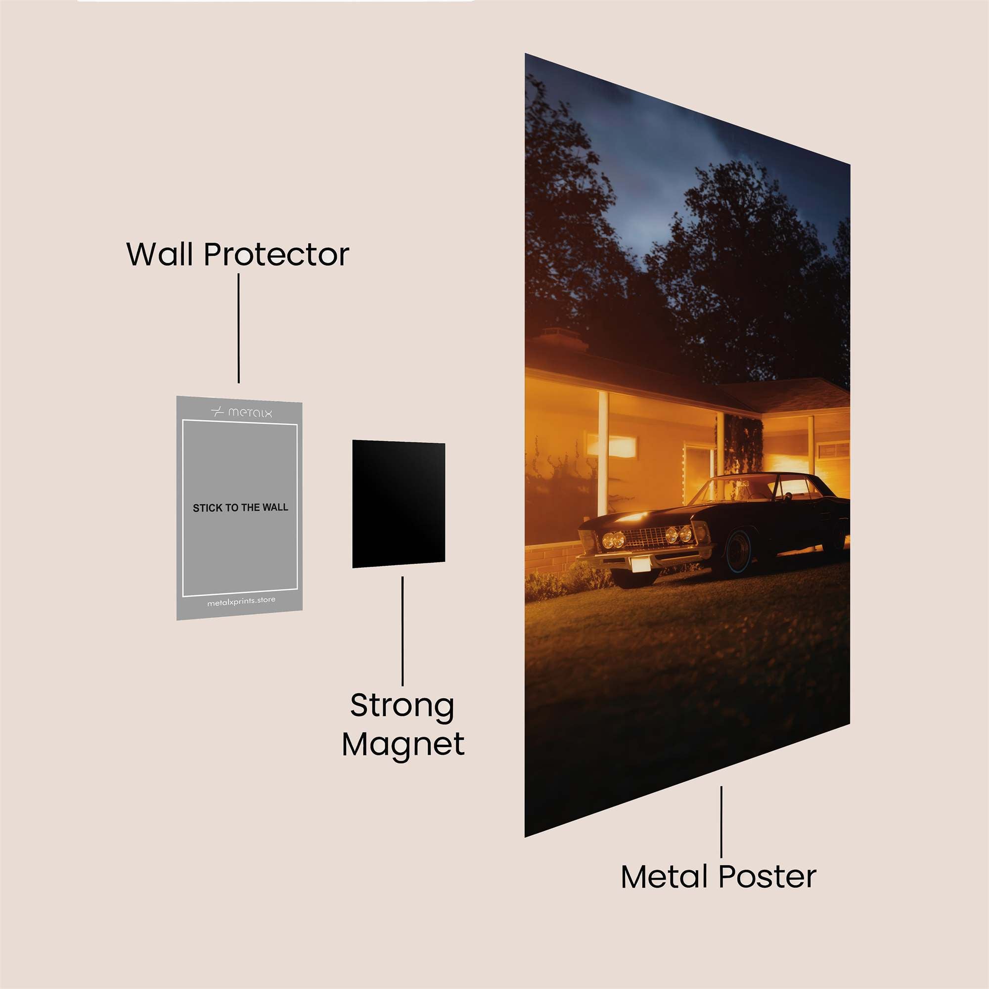 Night Cruiser Safe Wall Magnetic / M