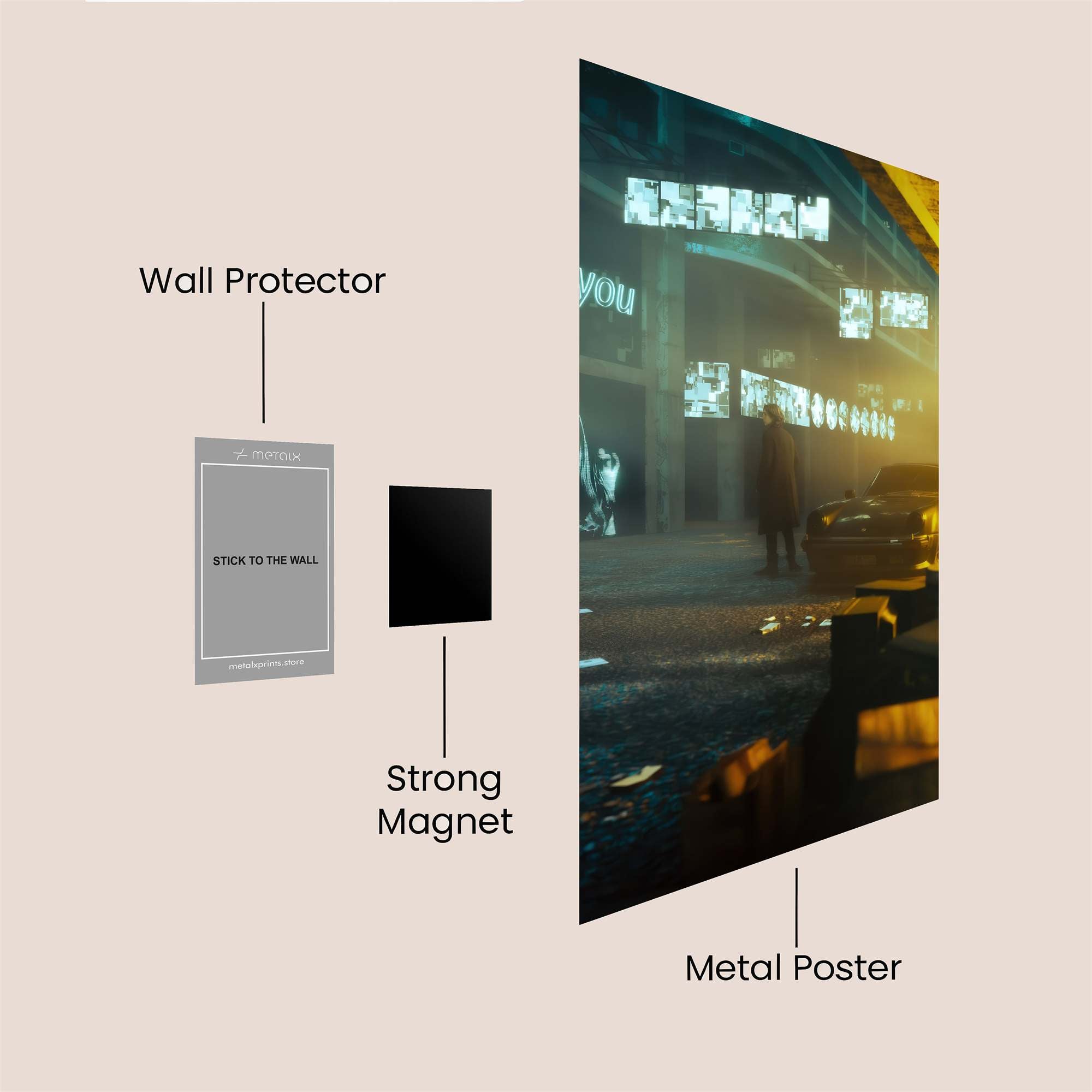 Neon Longing Safe Wall Magnetic / M