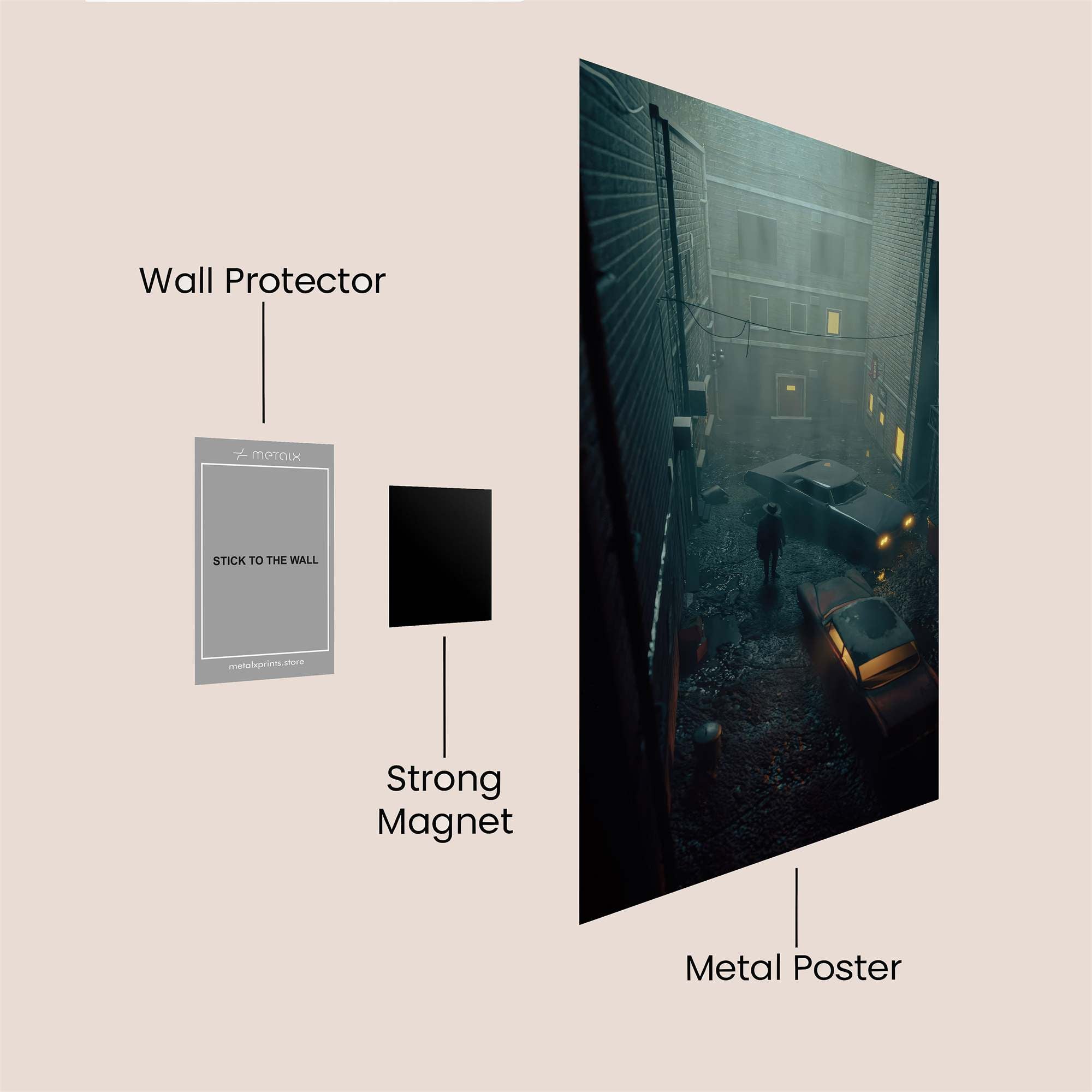 Alleyway Gloom Safe Wall Magnetic / M
