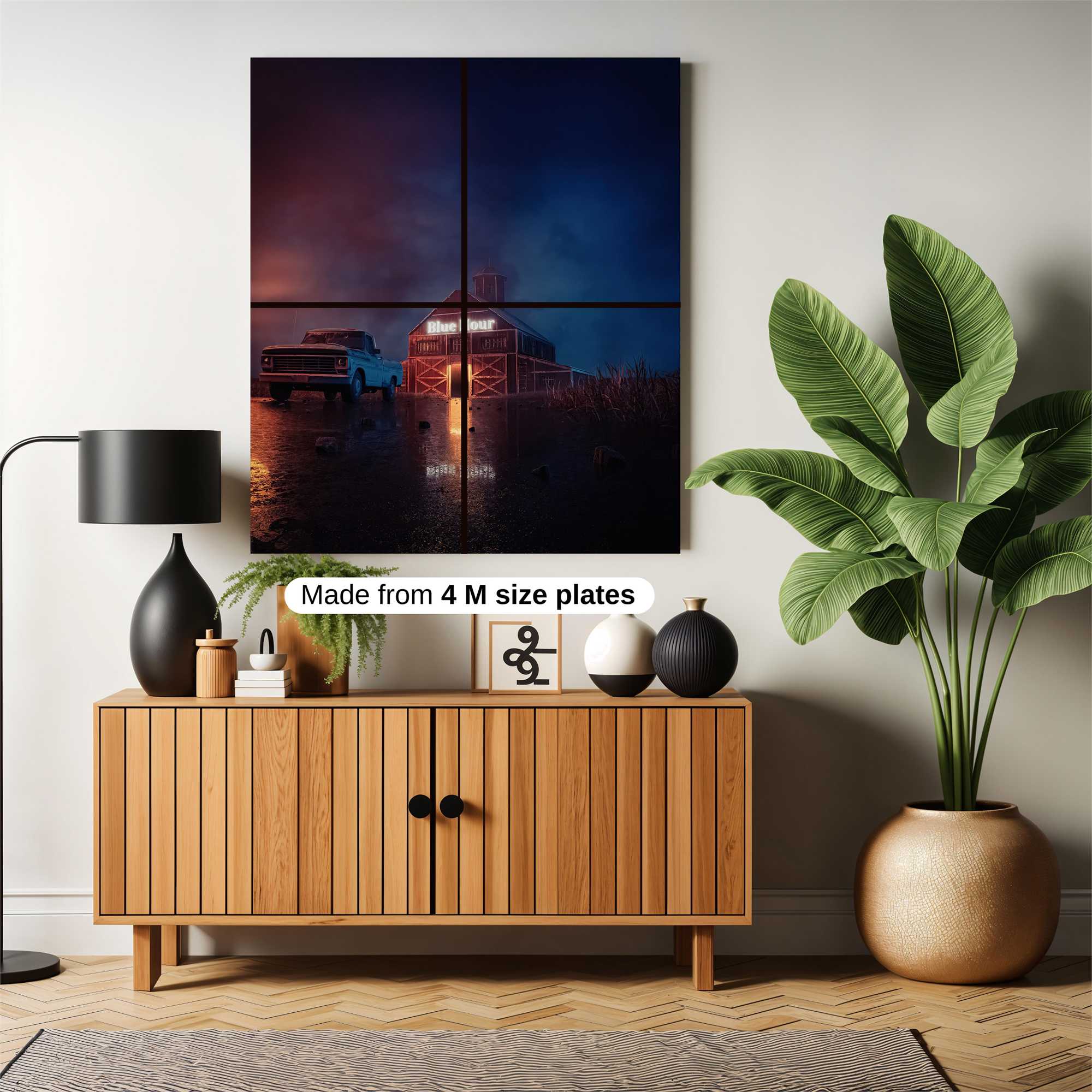 Blue Moonlit Safe Wall Magnetic / M