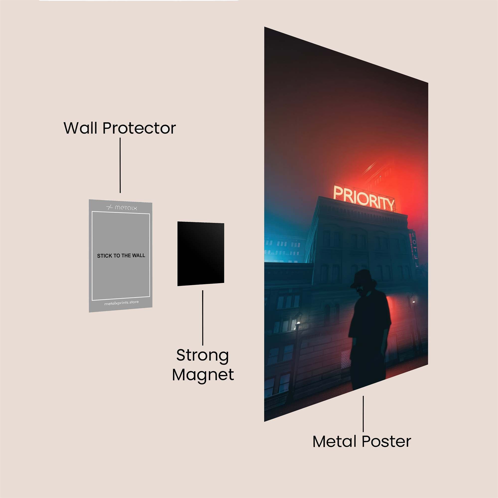 Neon Mystery Safe Wall Magnetic / M