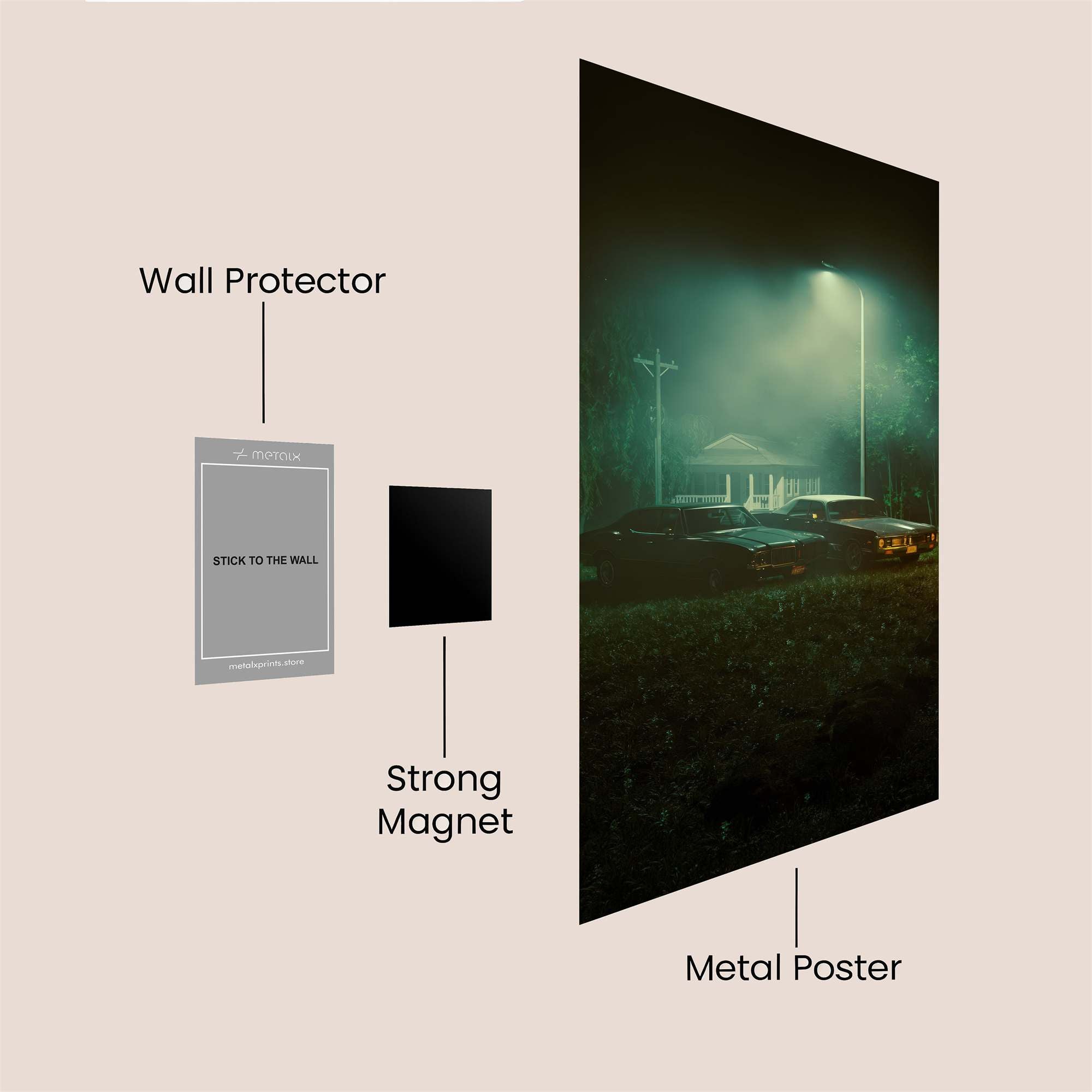Foggy Night Safe Wall Magnetic / M