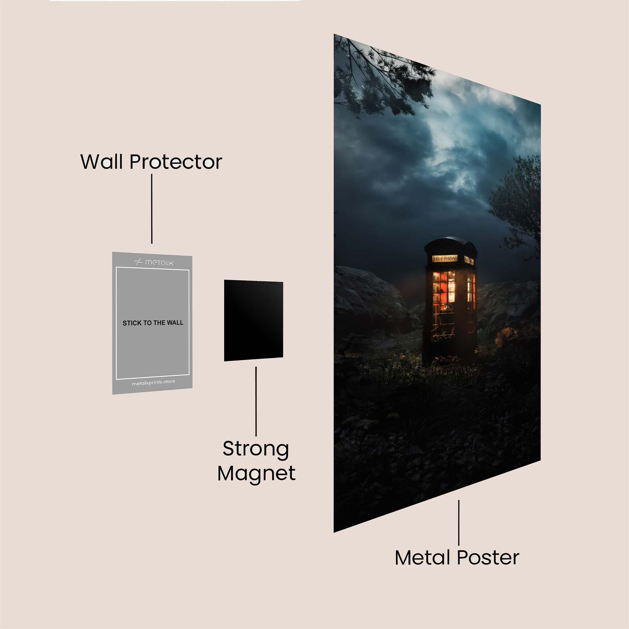 PhoneBox Gloom Safe Wall Magnetic / M