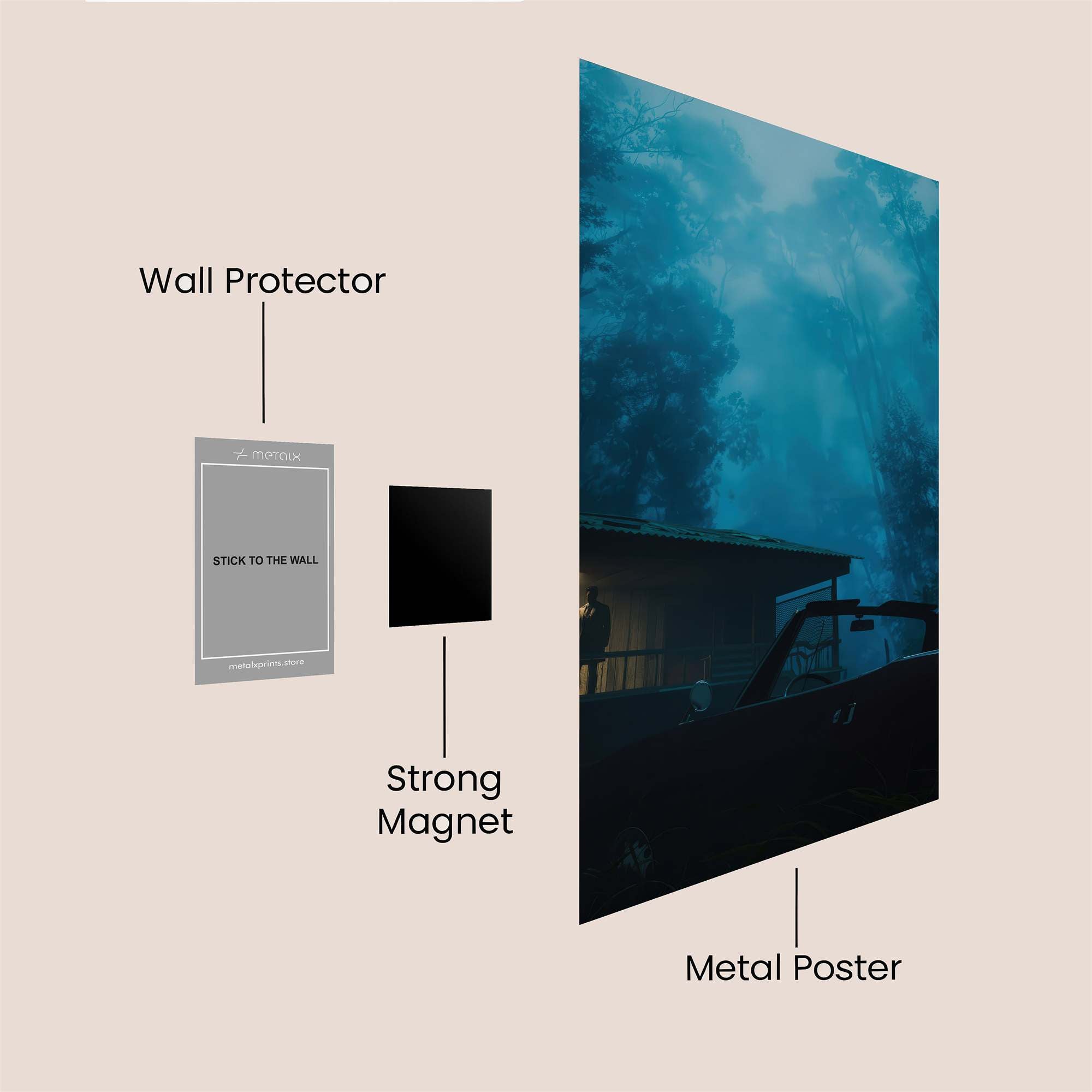 Cabin Mystery Safe Wall Magnetic / M