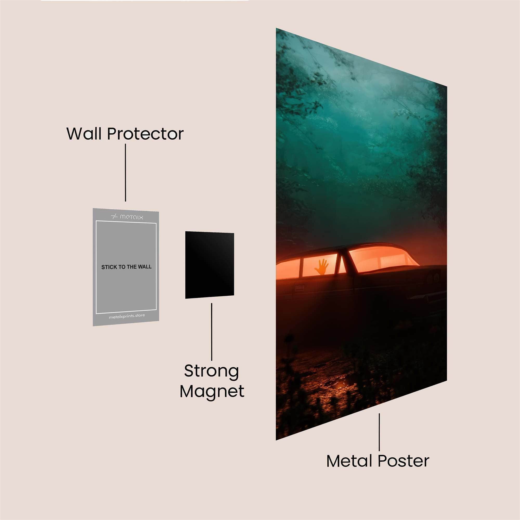 Mystery Glow Safe Wall Magnetic / M