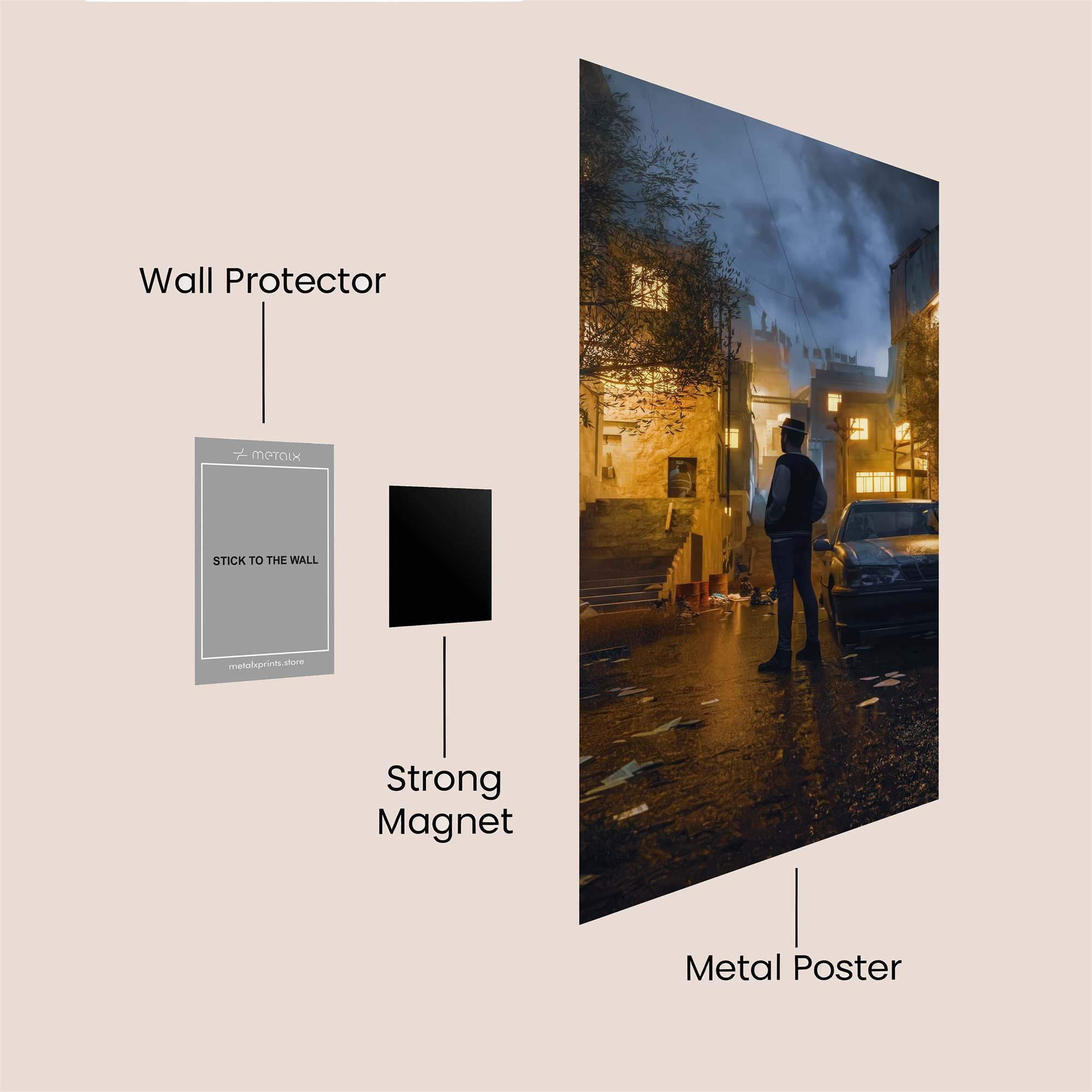 Alley Nocturne Safe Wall Magnetic / M