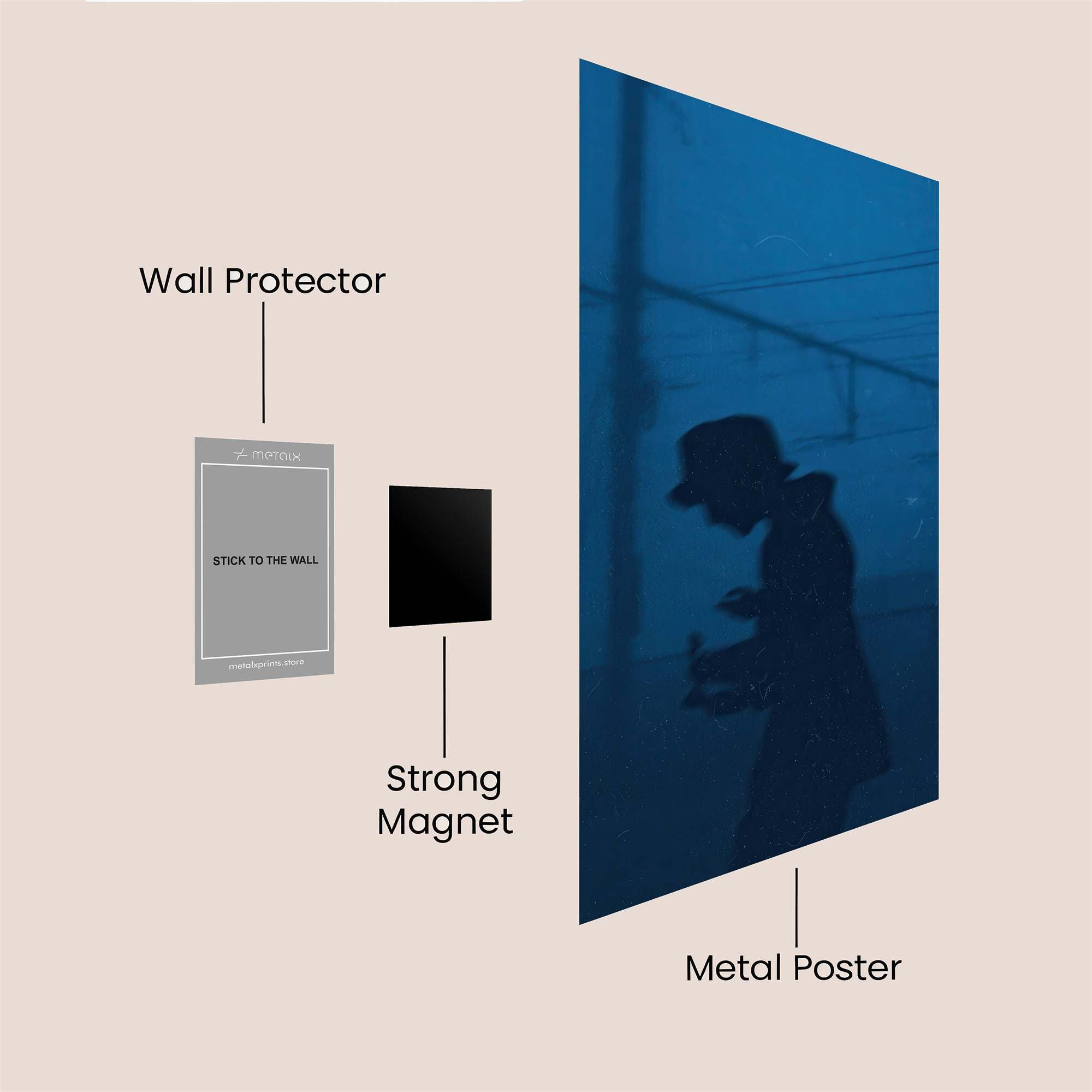 Shadowed Mystery Safe Wall Magnetic / M