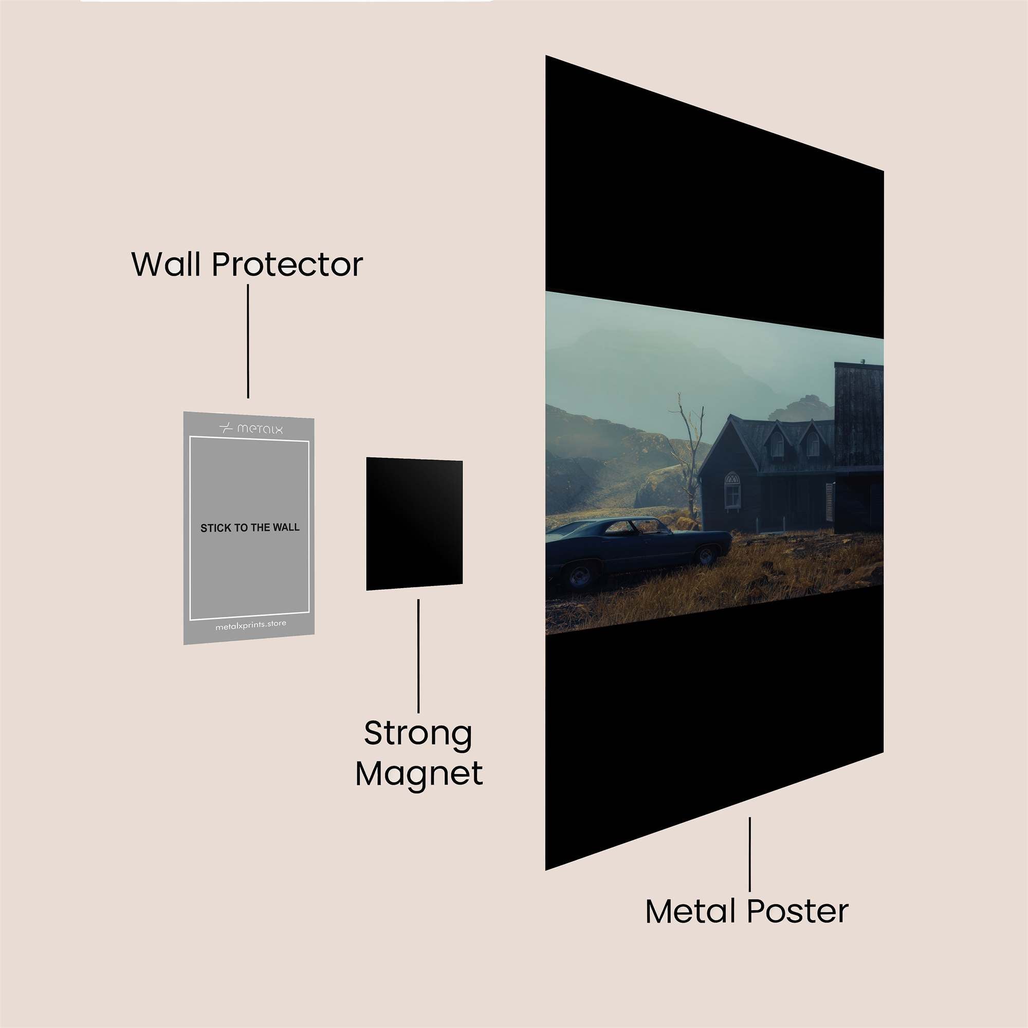 Mystery Cabin Safe Wall Magnetic / M