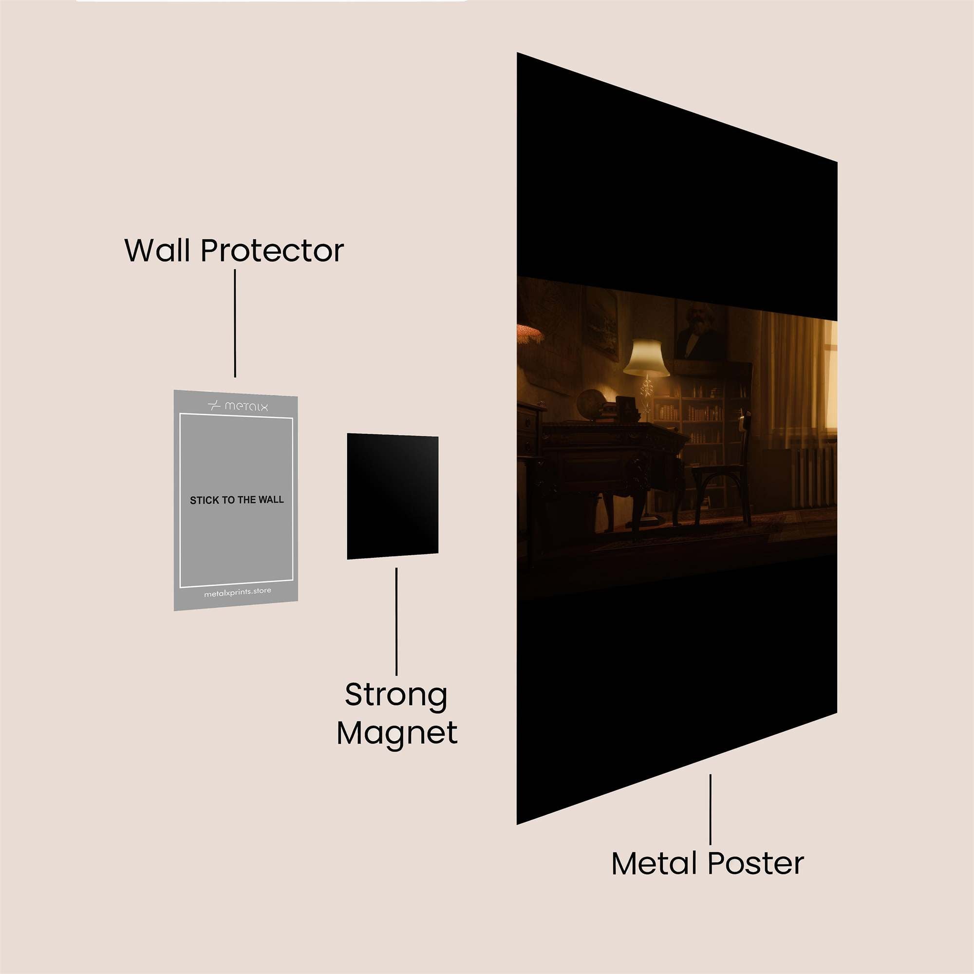Piano Nocturne Safe Wall Magnetic / M