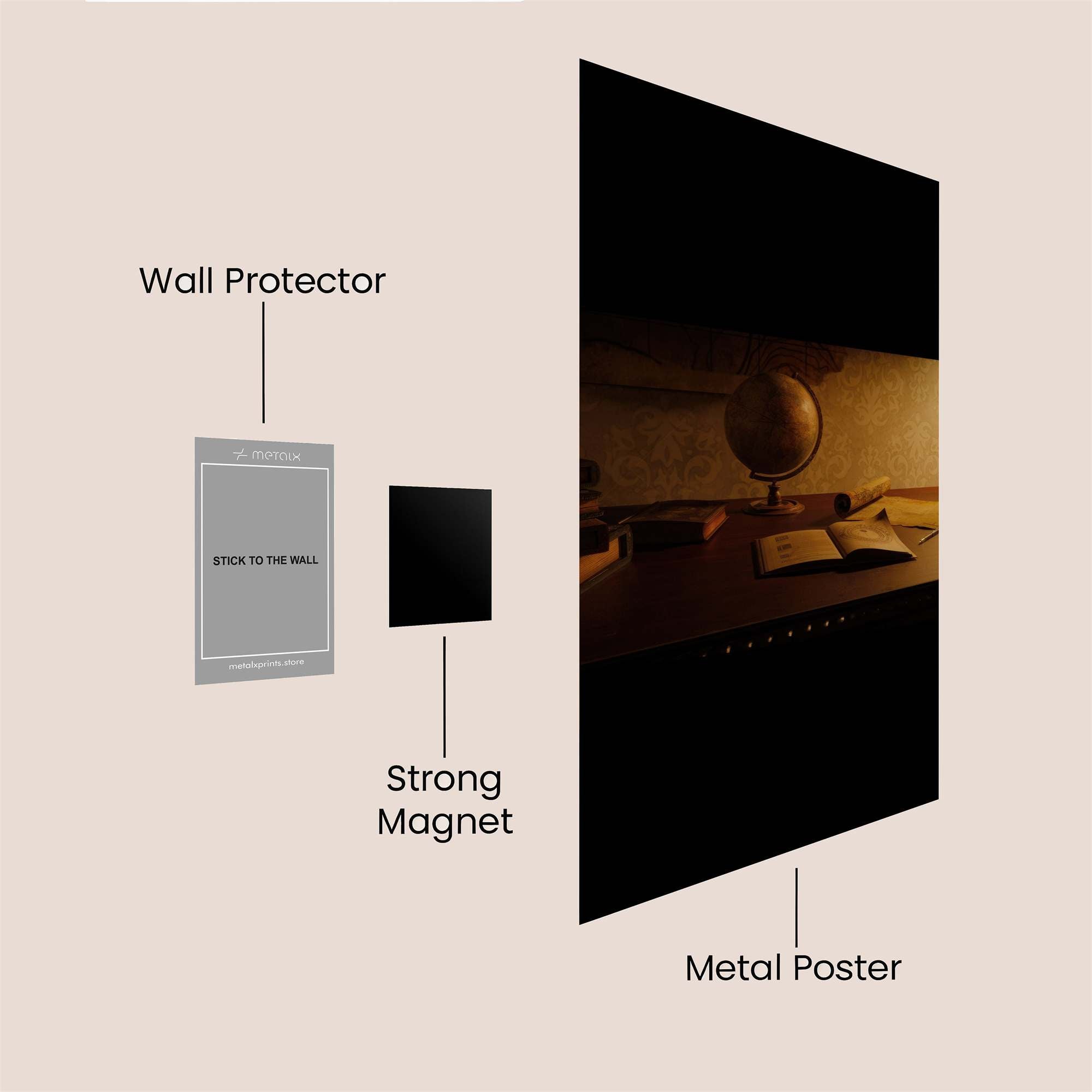 Globe Enigma Safe Wall Magnetic / M
