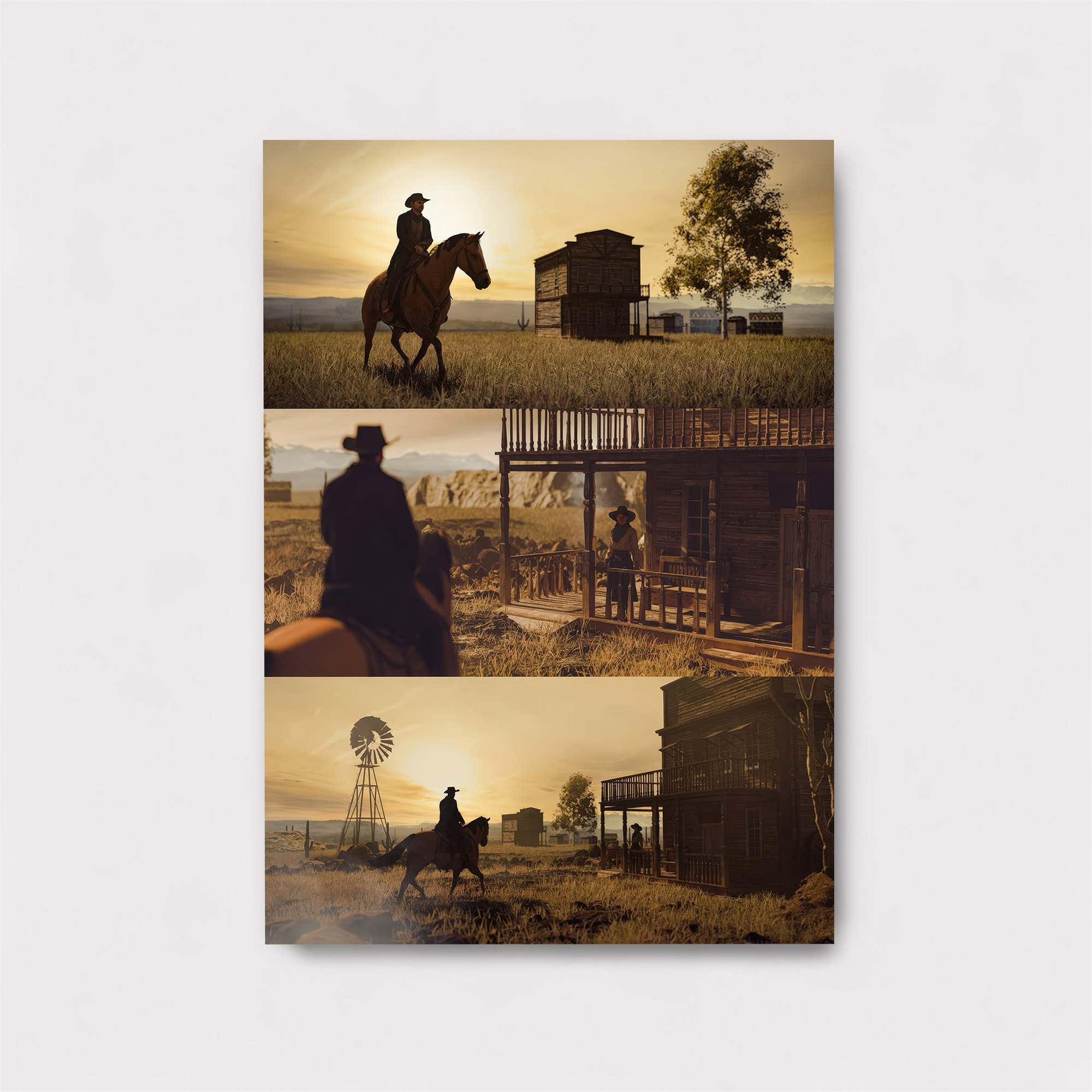 Cowboy Twilight Safe Wall Magnetic / M