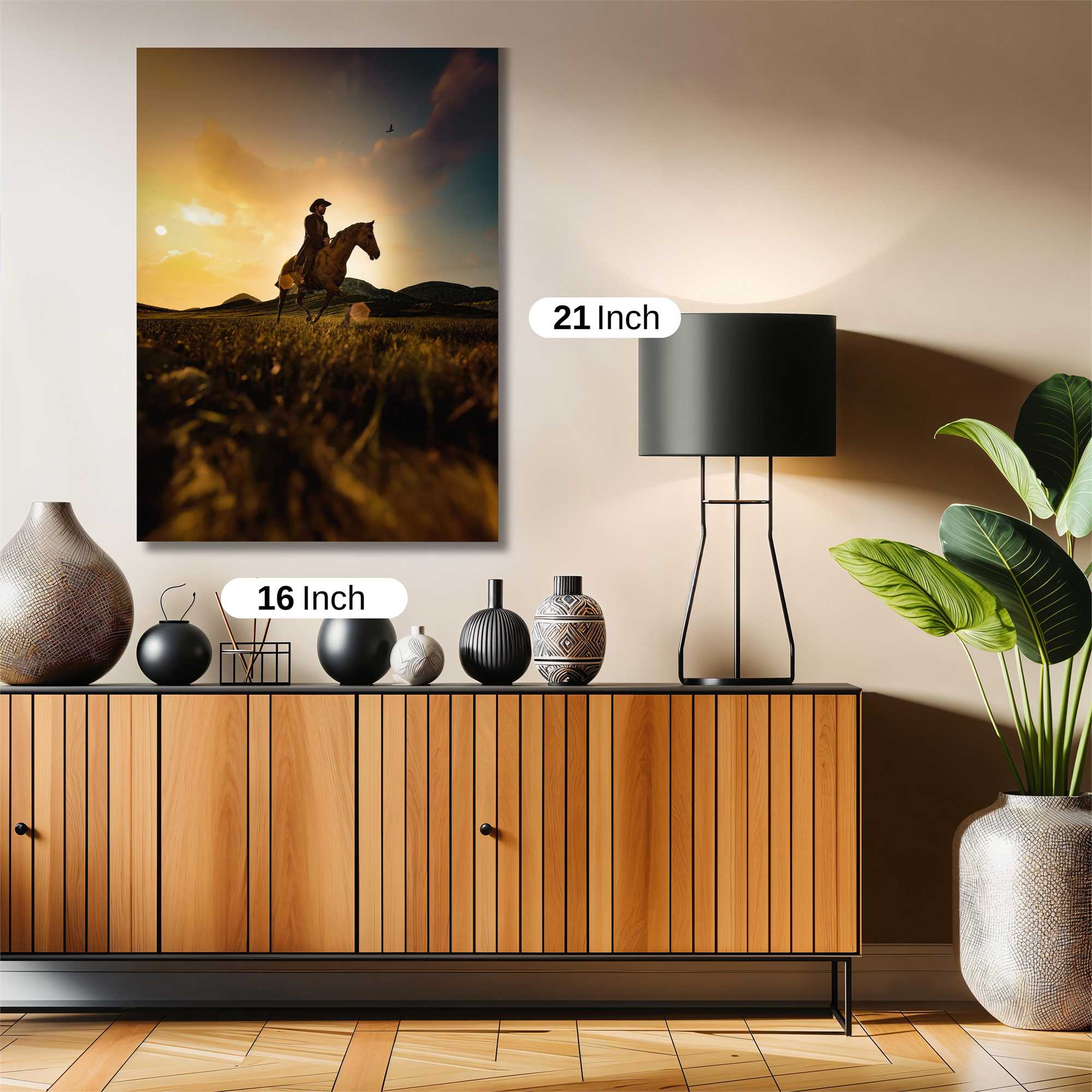 Cowboy Twilight Safe Wall Magnetic / M