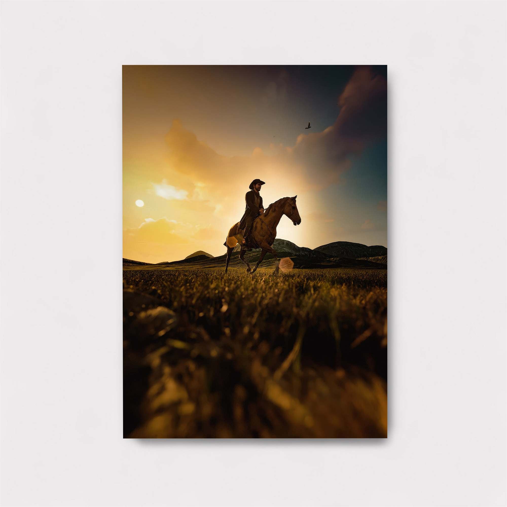 Cowboy Twilight Safe Wall Magnetic / M