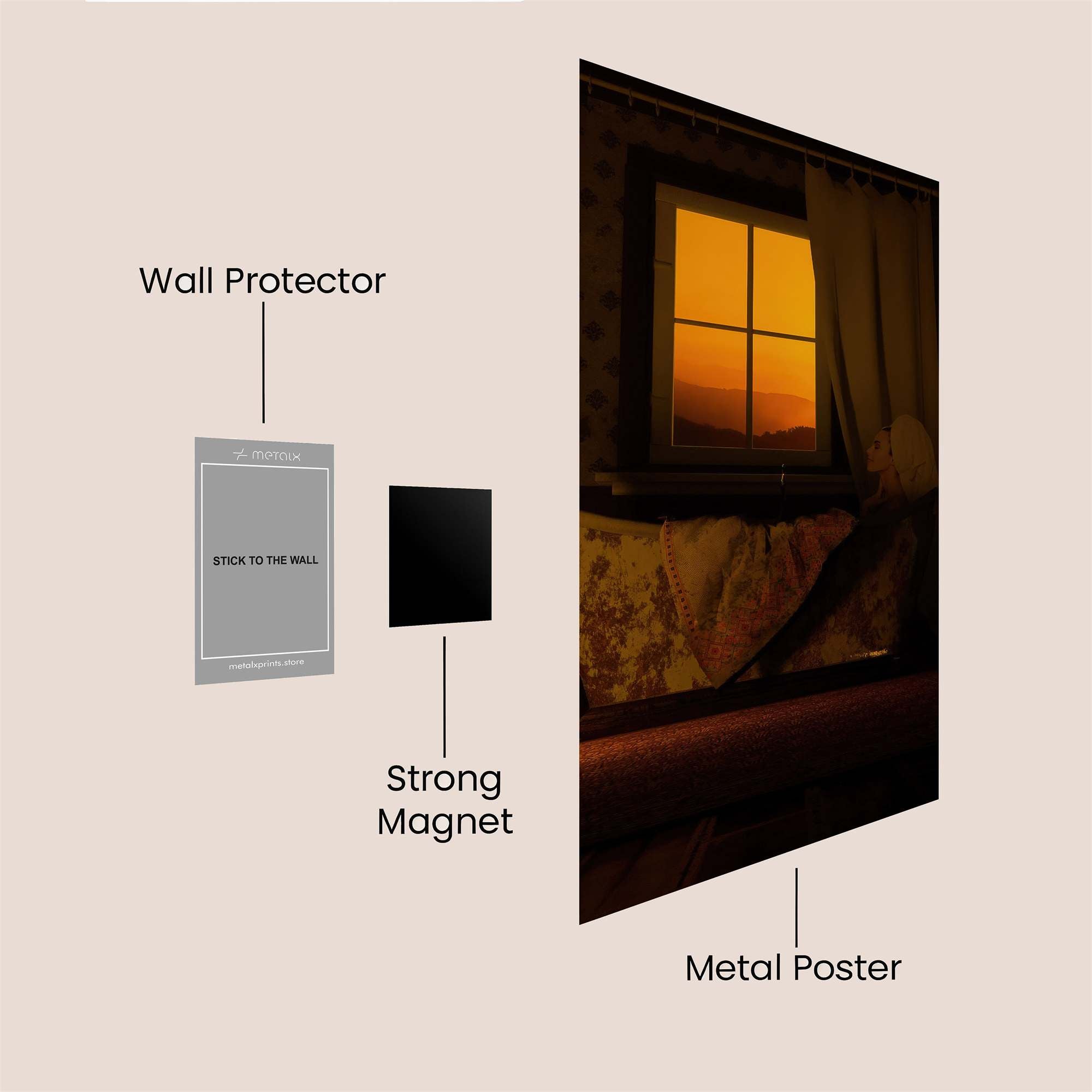 Sunset Serenity Safe Wall Magnetic / M