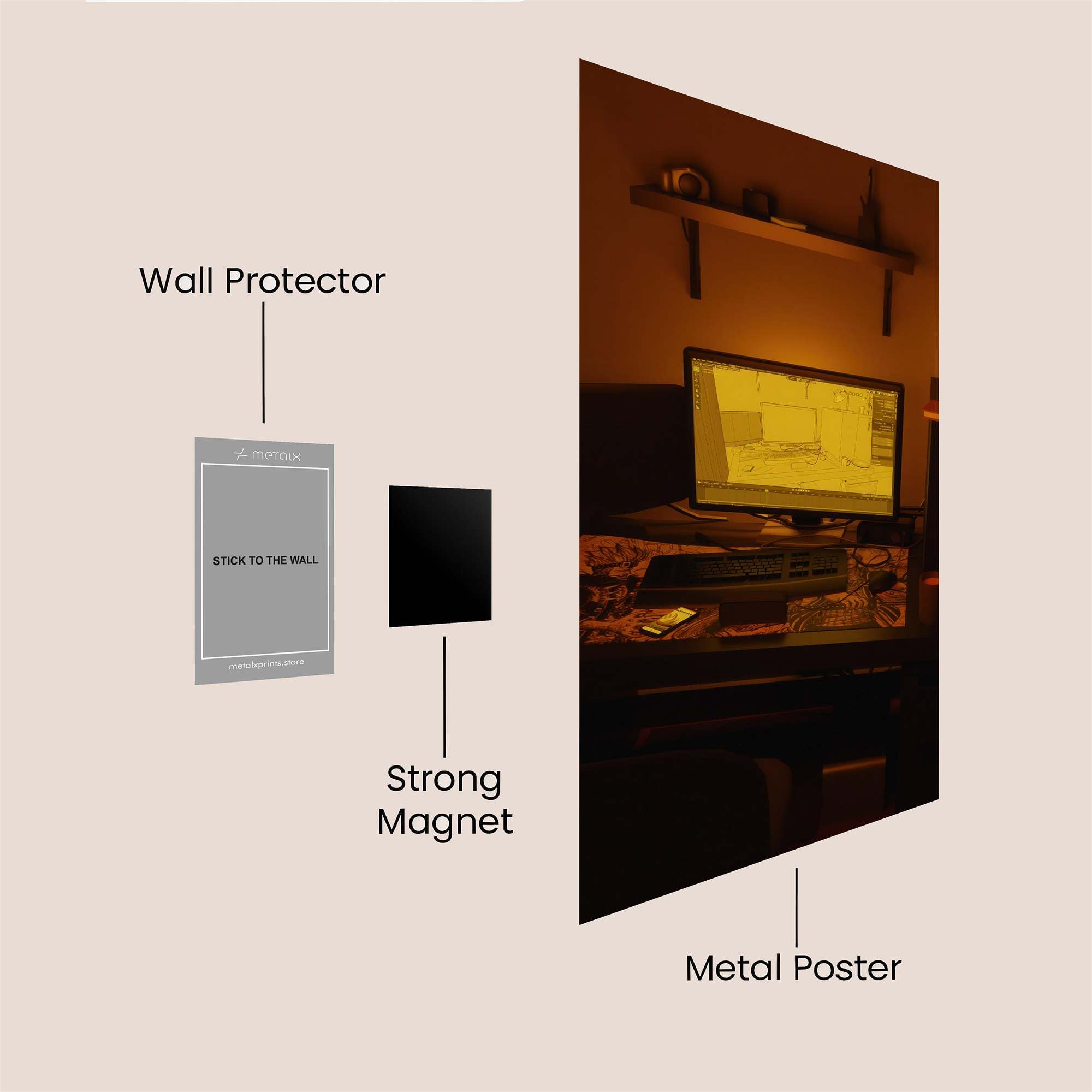 Gamer's Haven Safe Wall Magnetic / M