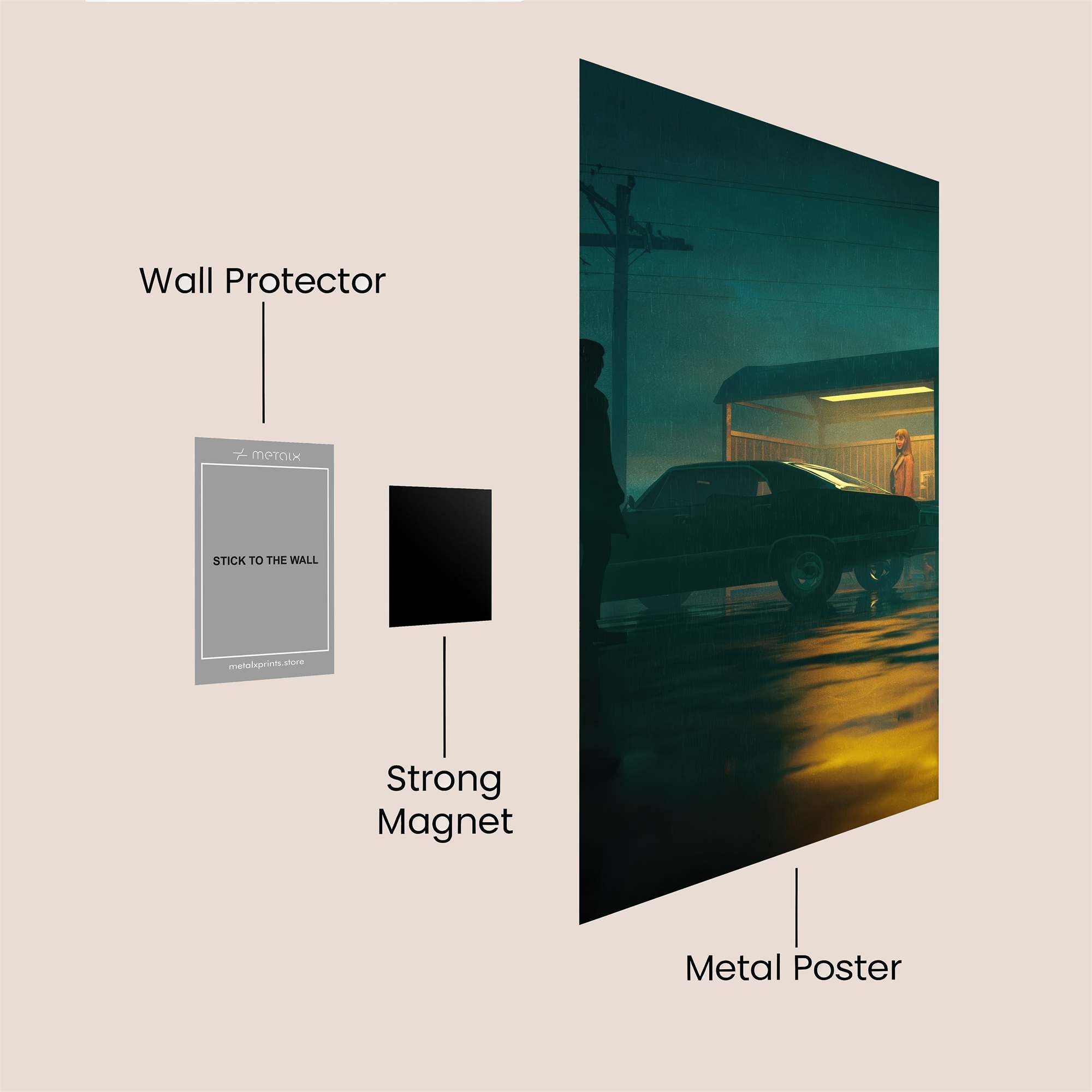 Night Whisper Safe Wall Magnetic / M