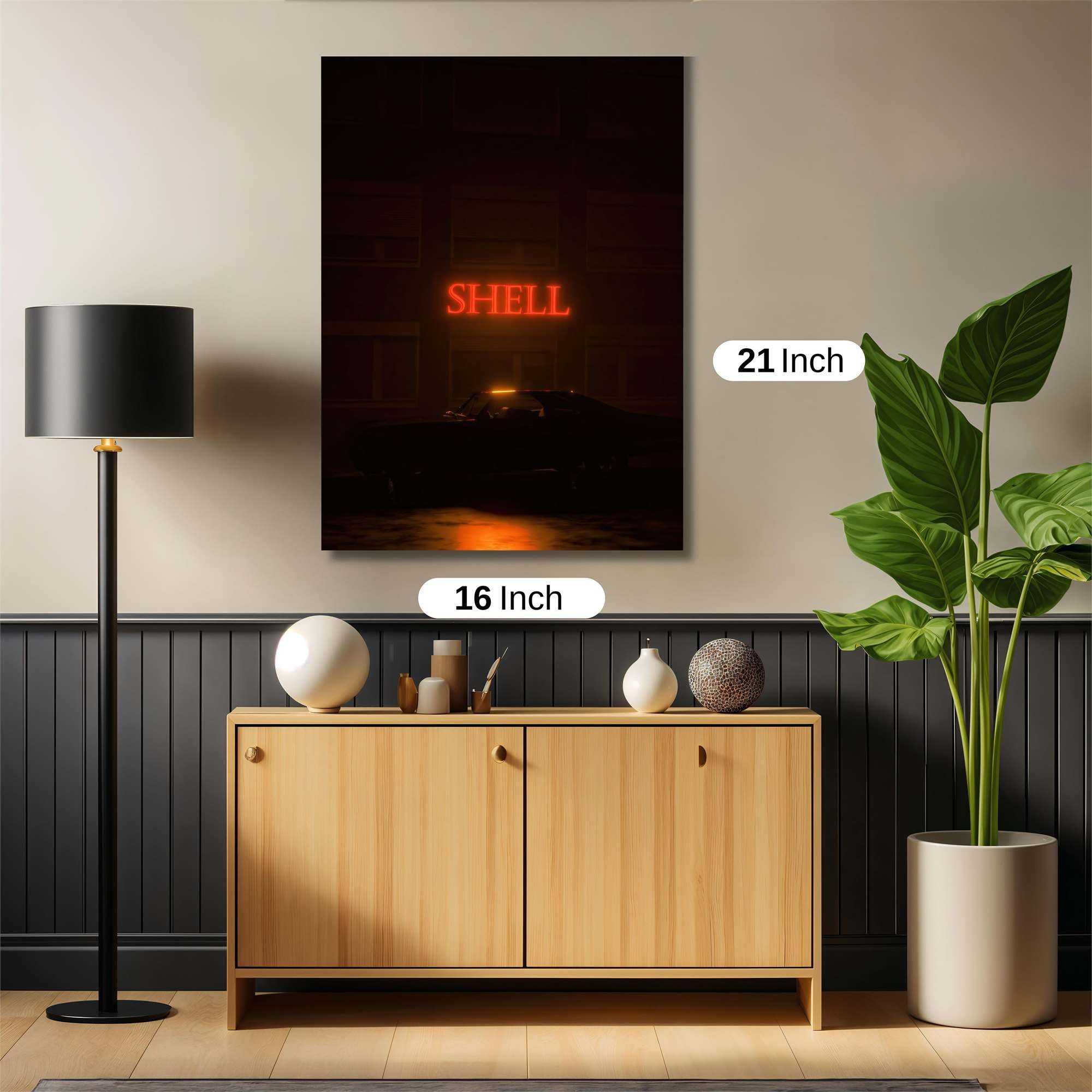 Shell Noir Safe Wall Magnetic / M