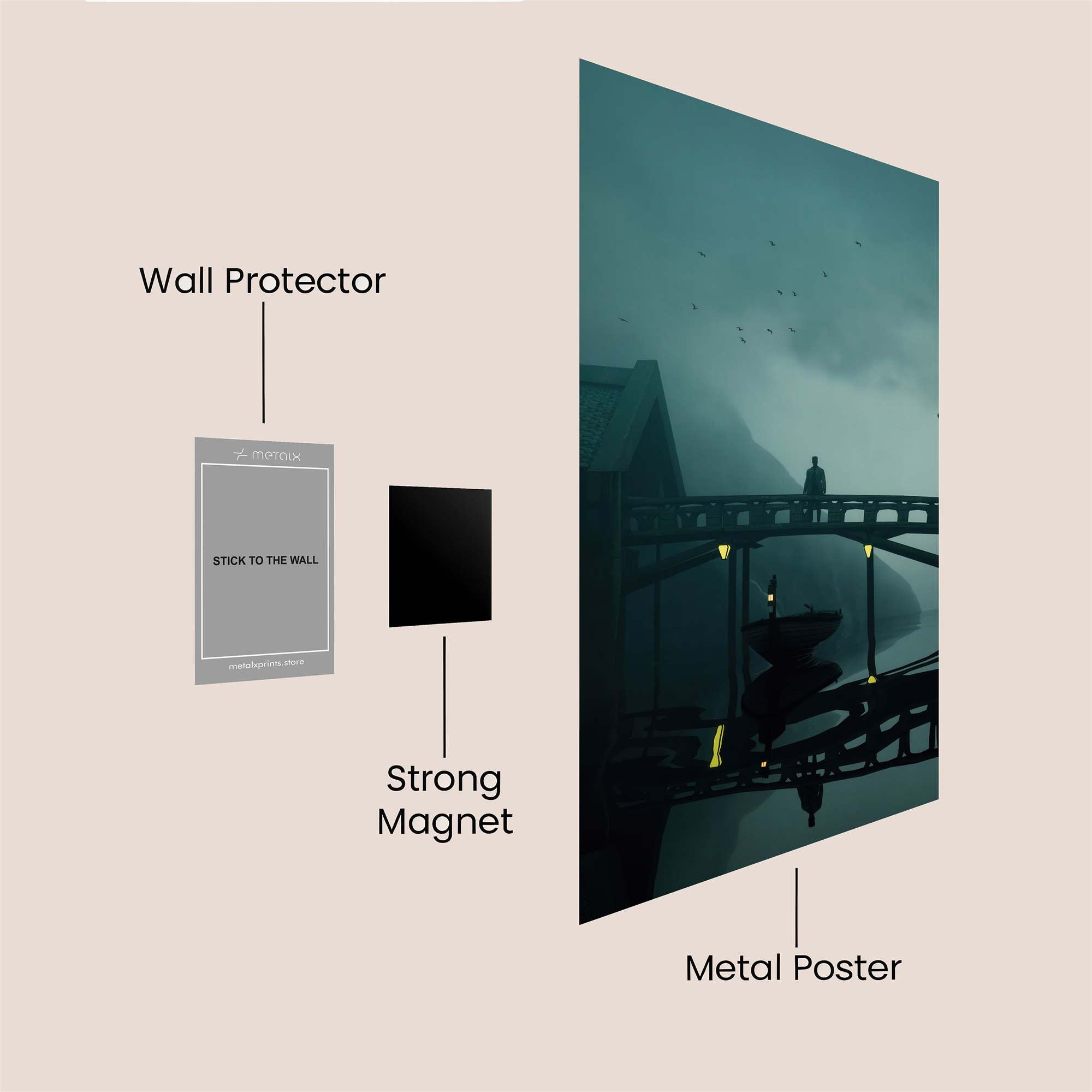 Bridge Solitude Safe Wall Magnetic / M