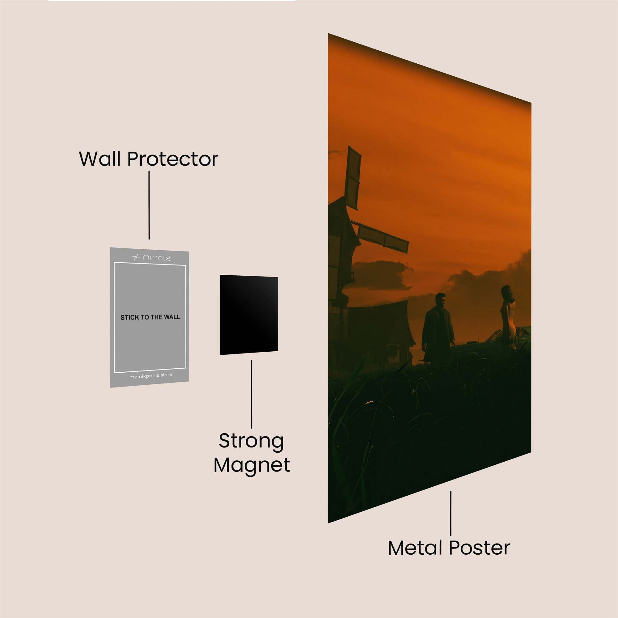Windmill Twilight Safe Wall Magnetic / M