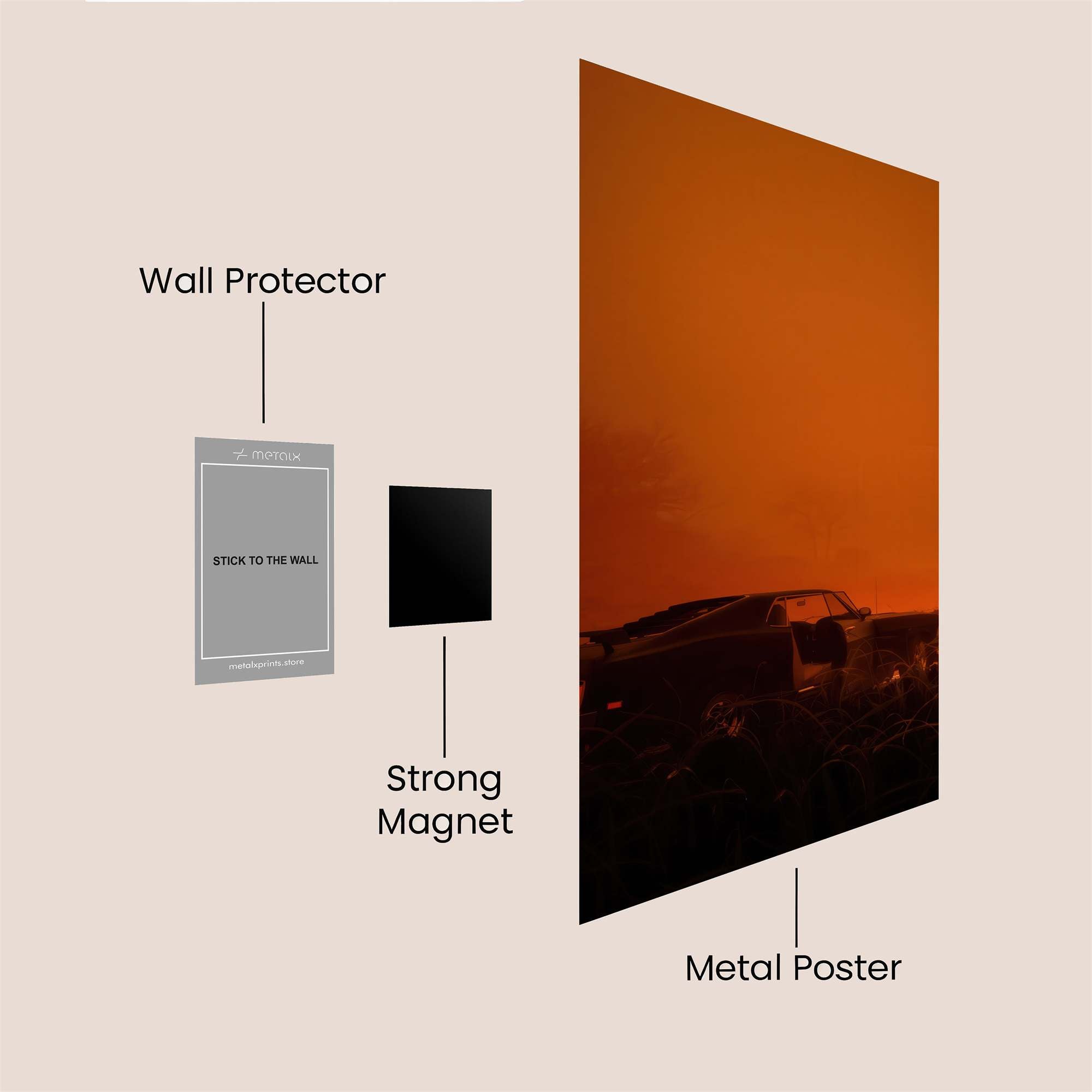 Apocalyptic Escape Safe Wall Magnetic / M