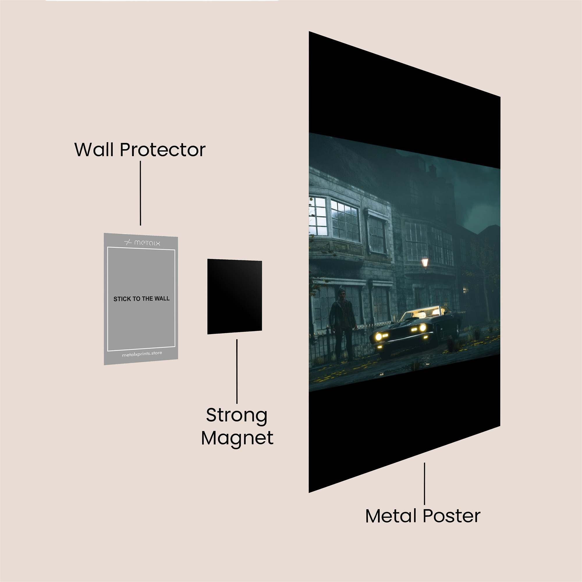 Noir Enigma Safe Wall Magnetic / M
