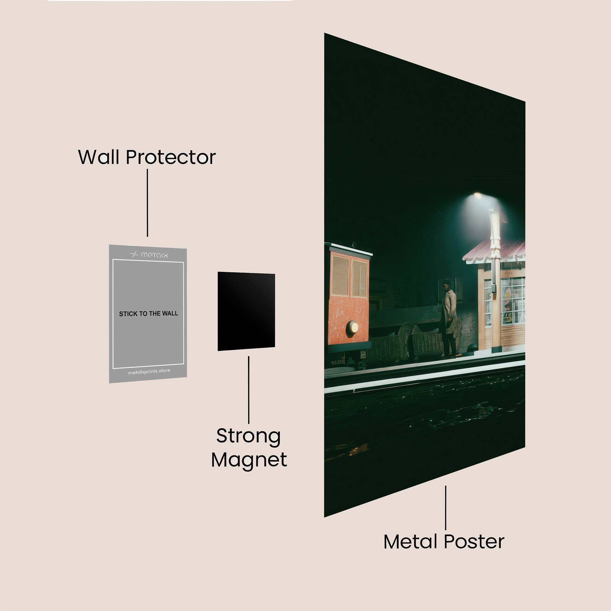 Nightly Wait Safe Wall Magnetic / M