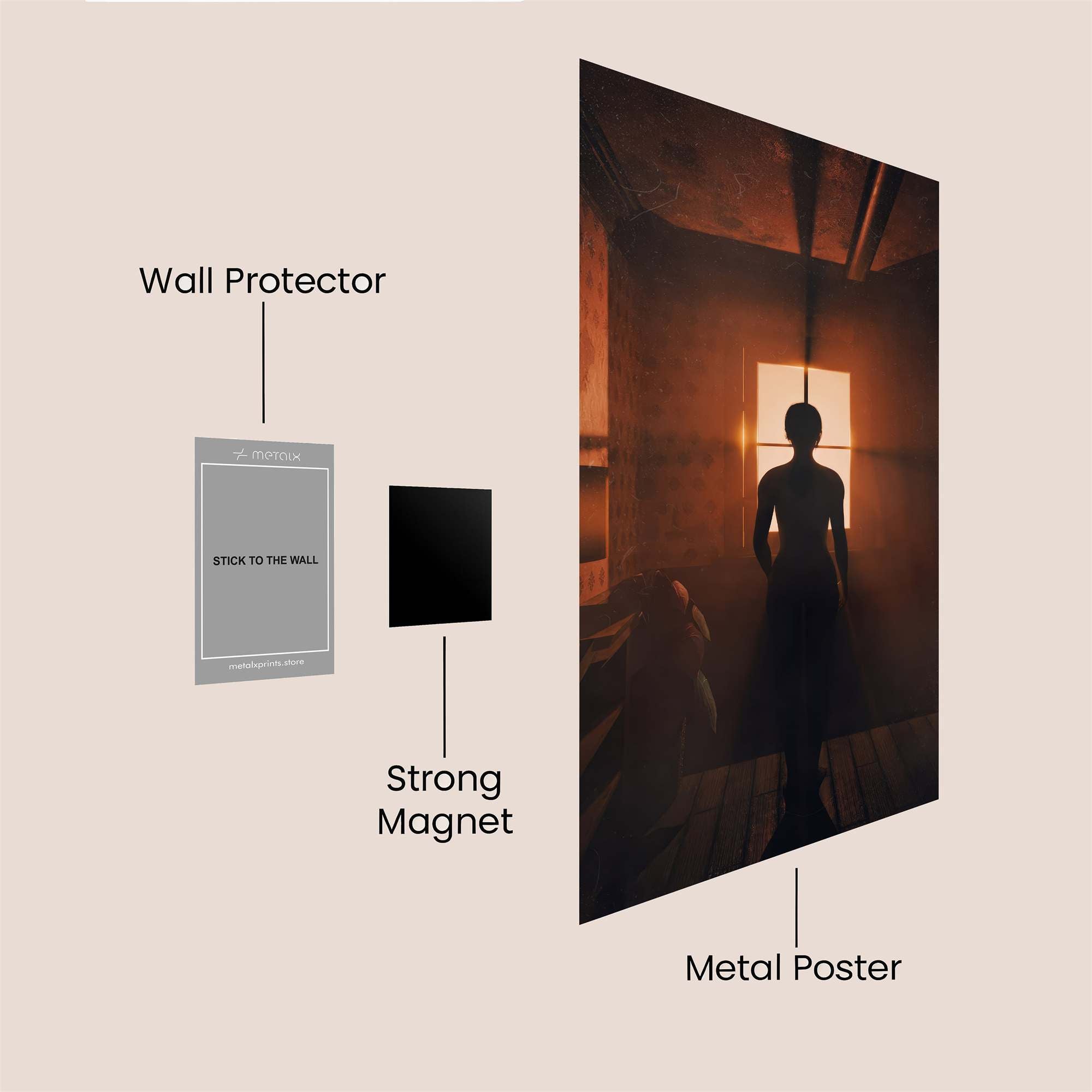 Silhouette Serene Safe Wall Magnetic / M