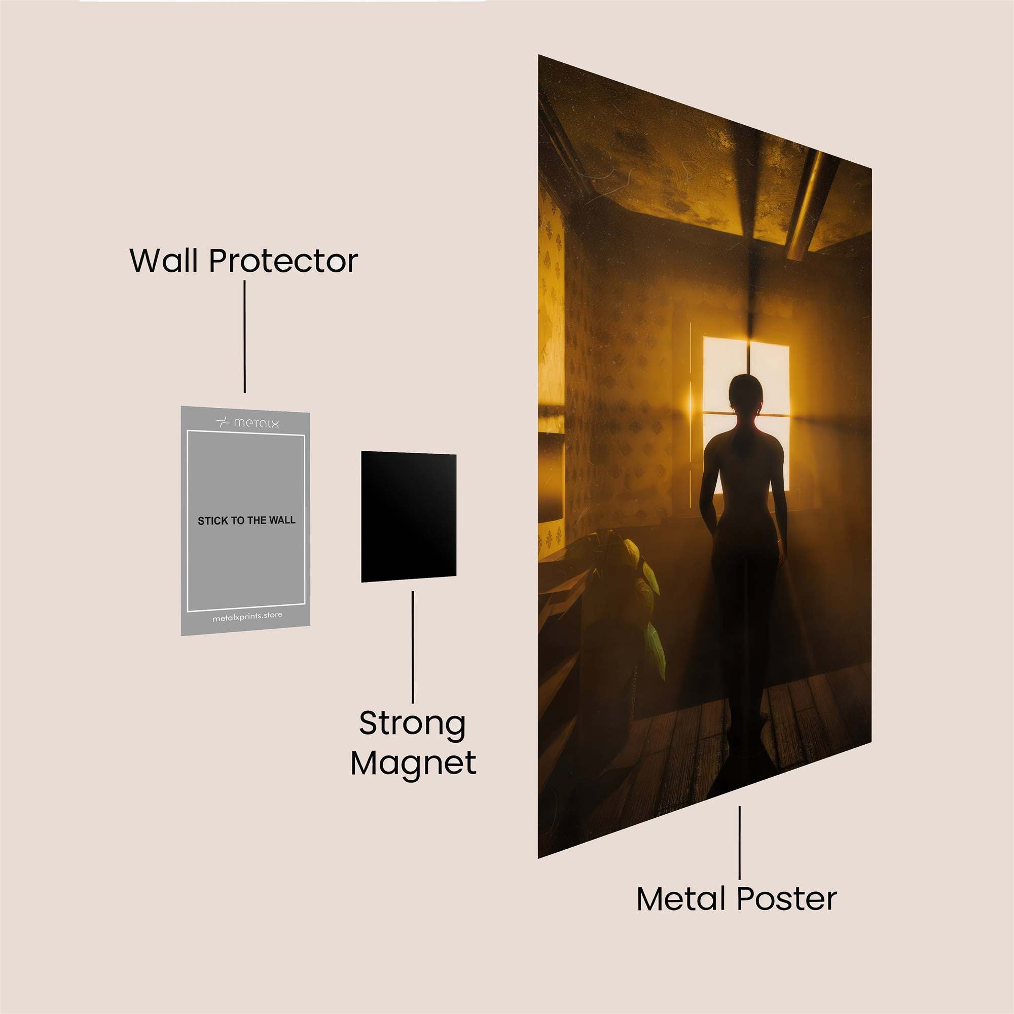 Silhouette Serene Safe Wall Magnetic / M