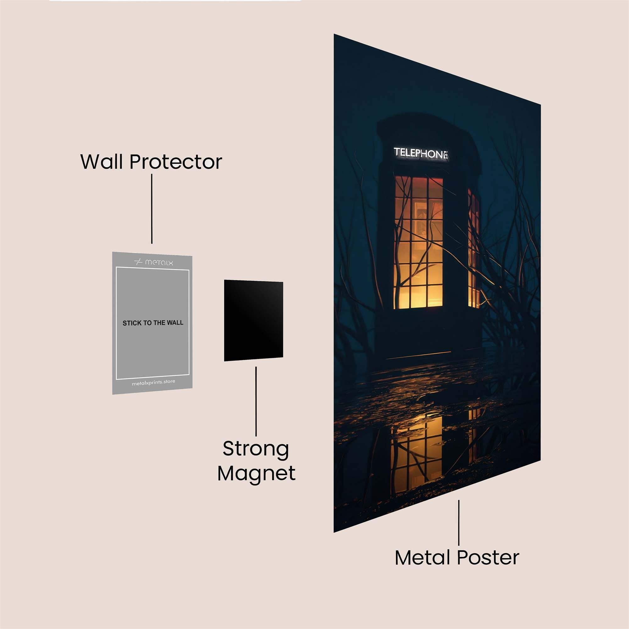 Phone Eerie Safe Wall Magnetic / M