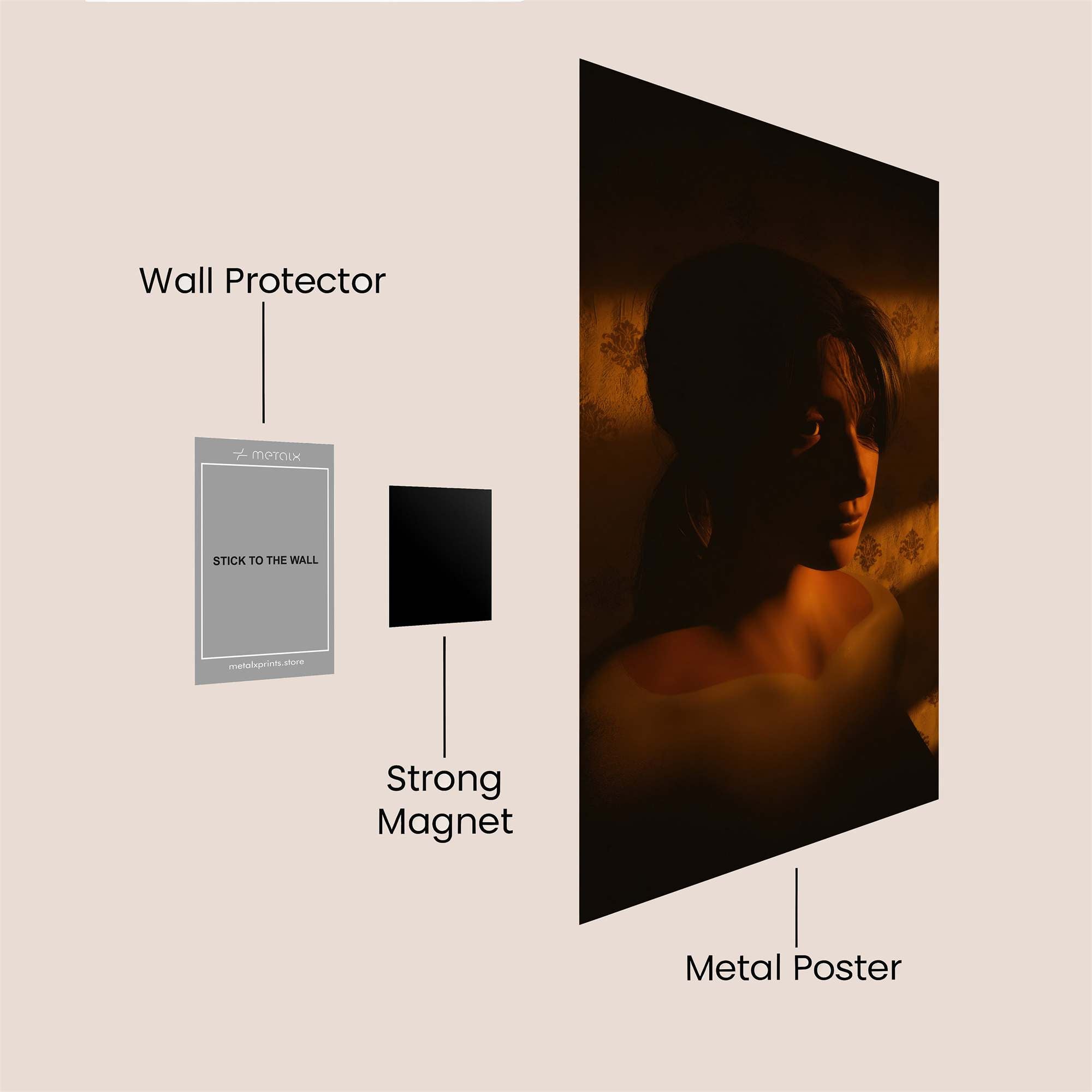 Shadowed Serenity Safe Wall Magnetic / M