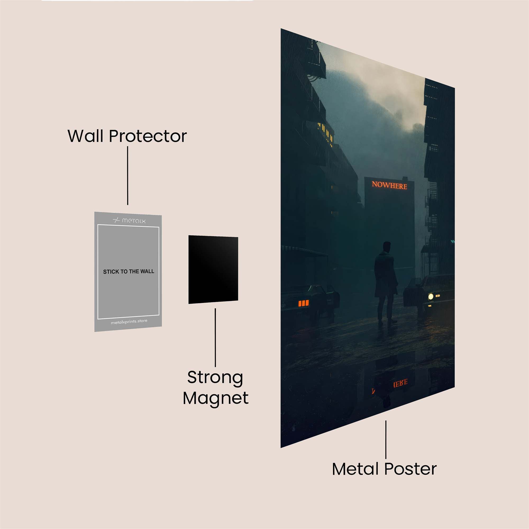 Nowhere Lost Safe Wall Magnetic / M