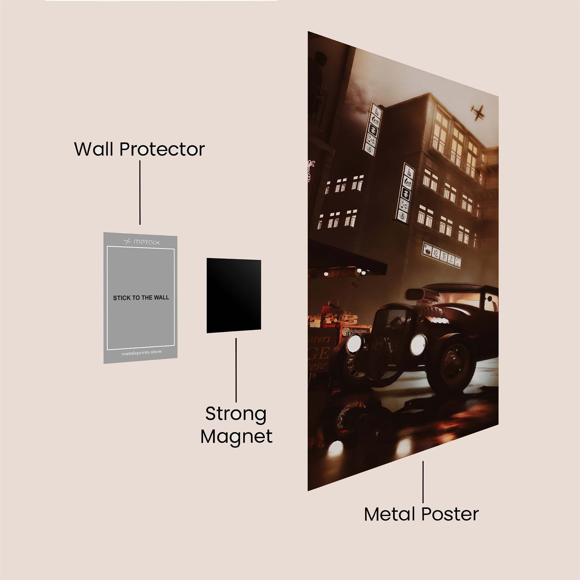 Noir Adventure Safe Wall Magnetic / M