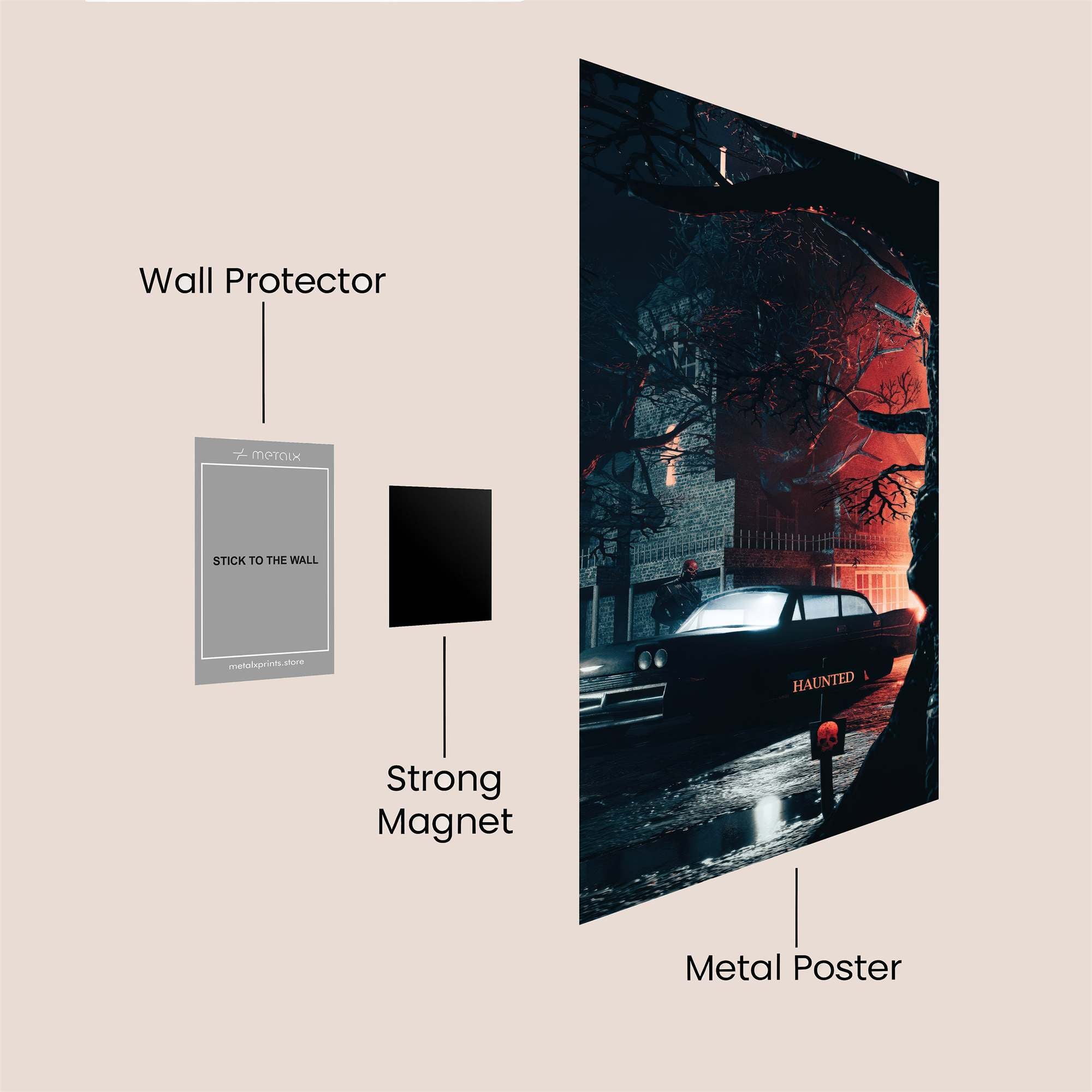Haunted Eerie Safe Wall Magnetic / M