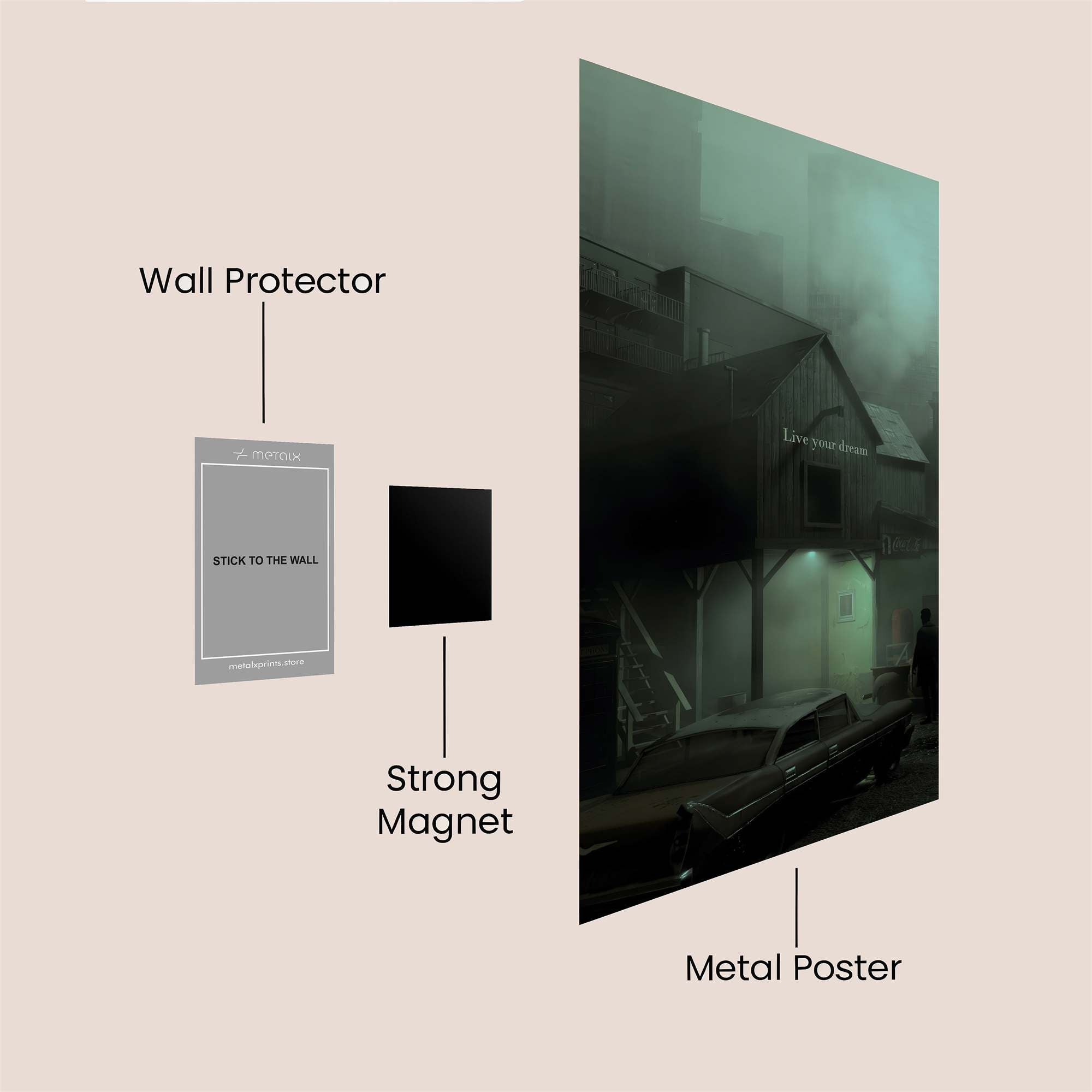 Foggy Enigma Safe Wall Magnetic / M