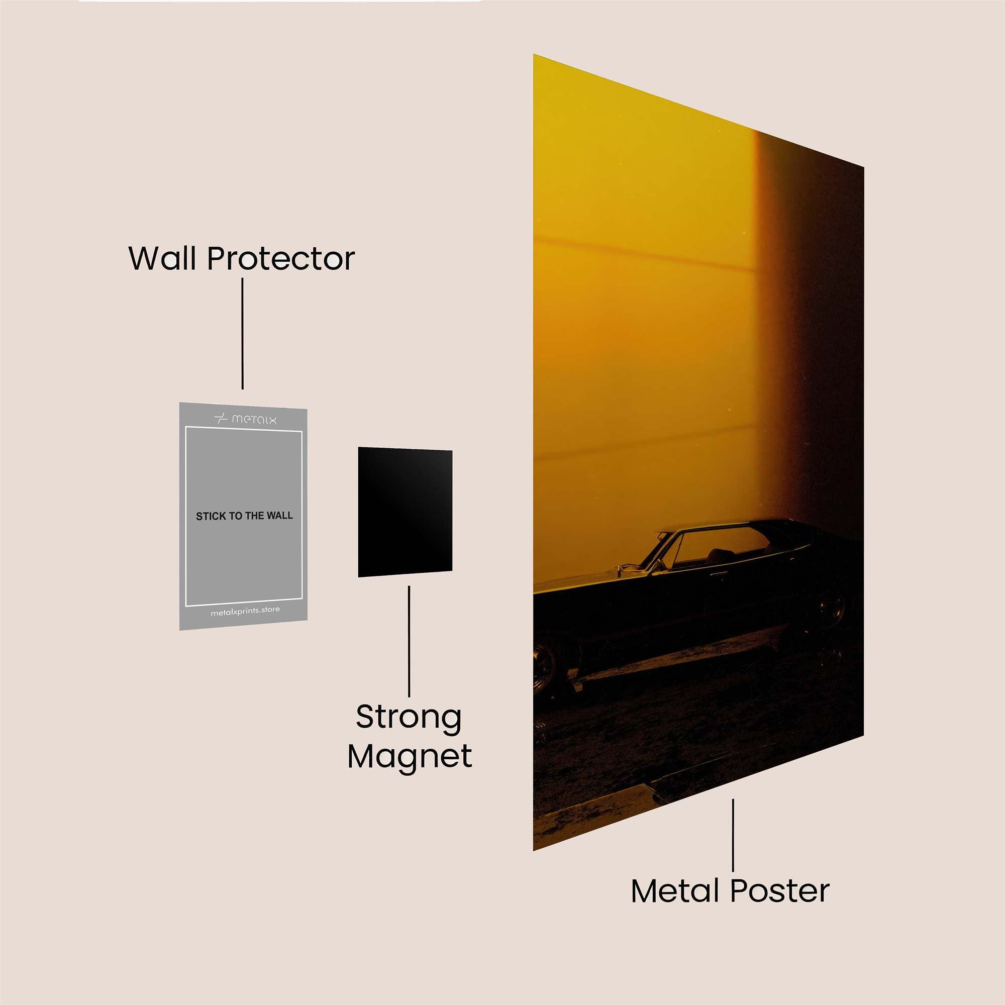 Car Silhouette Safe Wall Magnetic / M